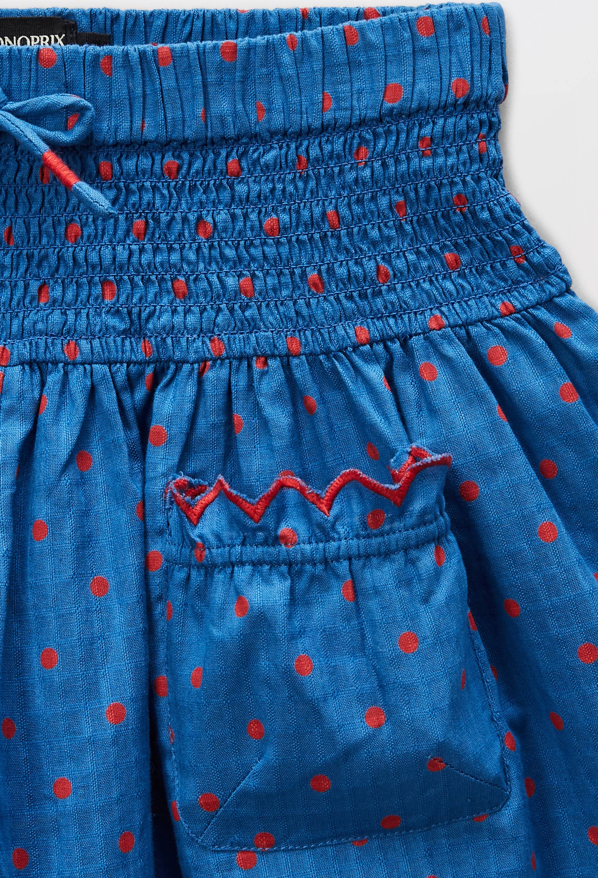 SHORT POIS, Bleu, large image number 3
