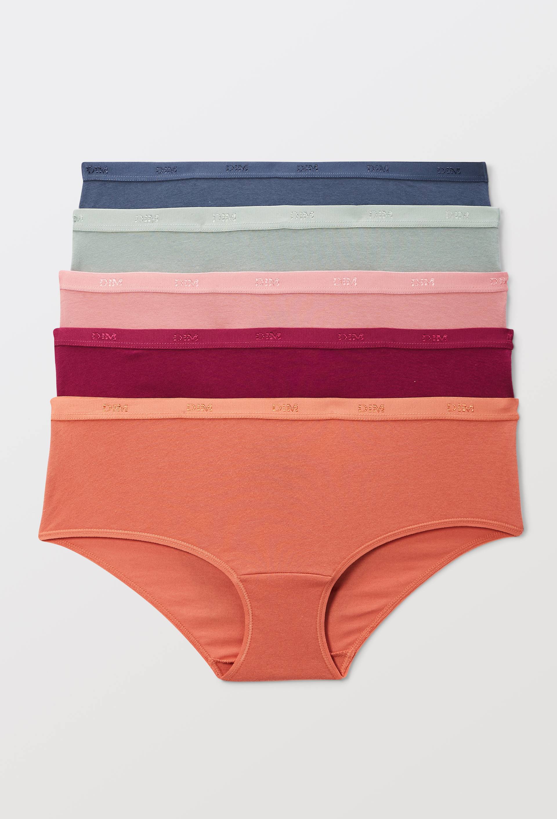 Lot de 5 boxers en coton ECO DIM, Rose, large image number 0.0