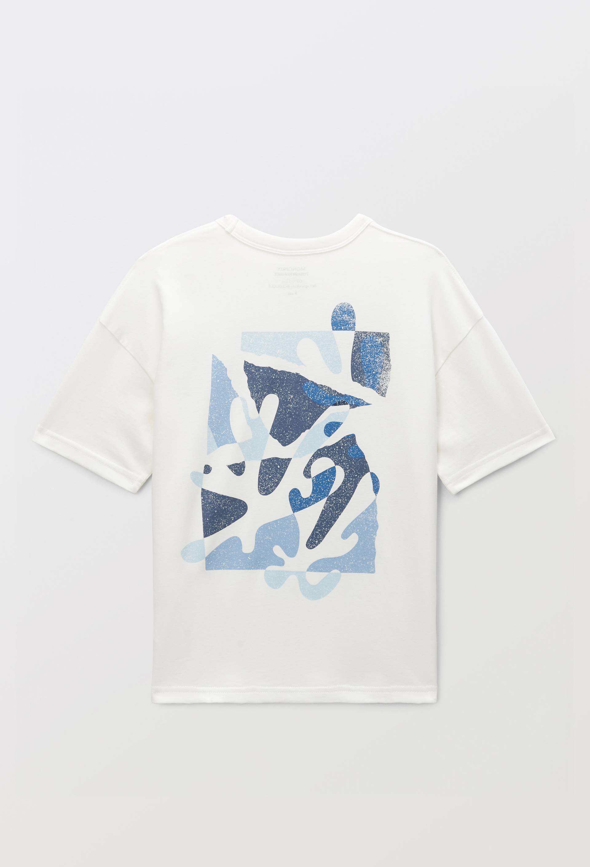 T-shirt manches courtes &agrave; inscription en coton BIO GOTS, Ecru, large image number 2