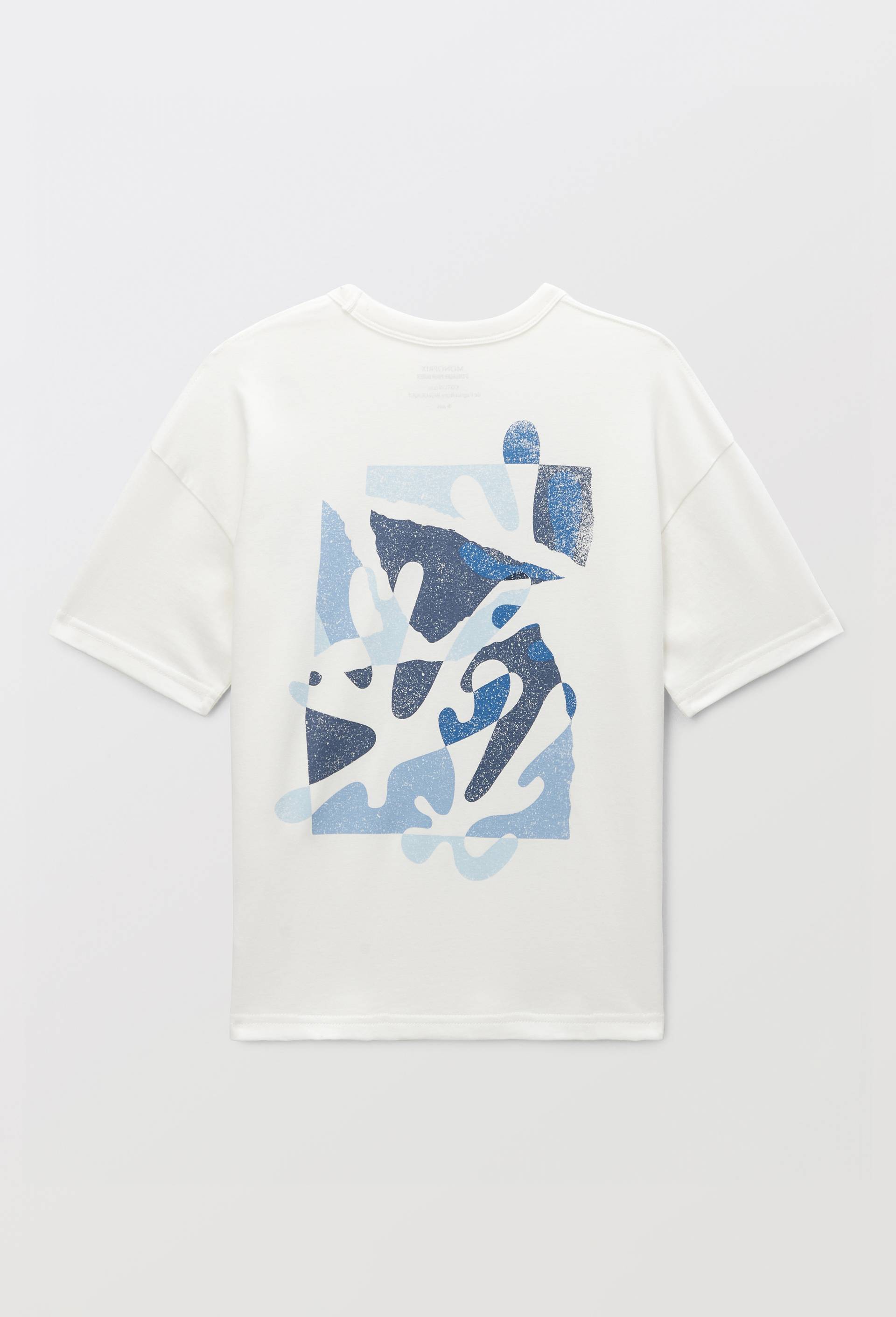 T-shirt manches courtes &agrave; inscription en coton BIO GOTS, Ecru, large image number 3.0