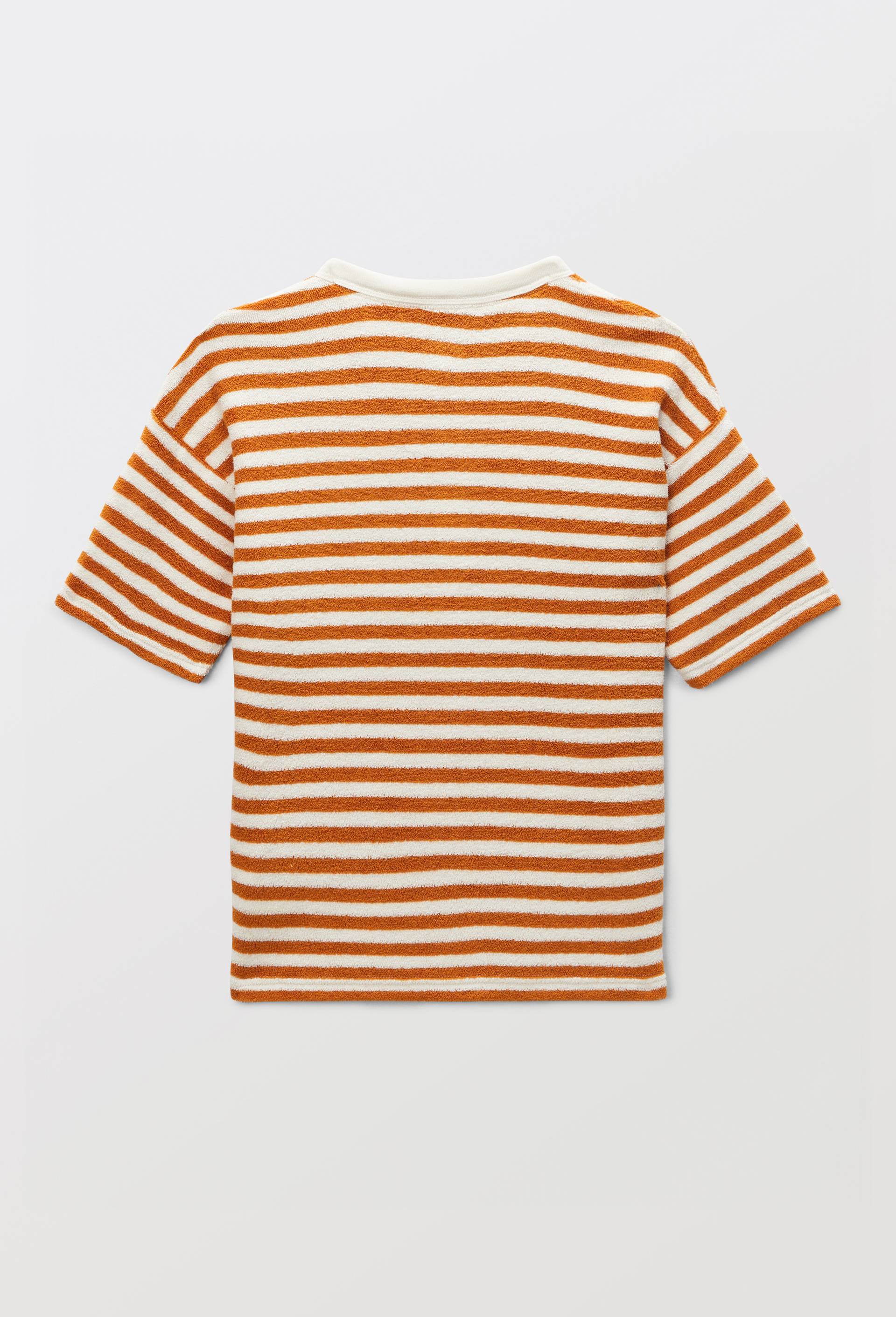 T-shirt manches courtes imprim&eacute; en &eacute;ponge en coton BIO GOTS, Brun clair, large image number 3