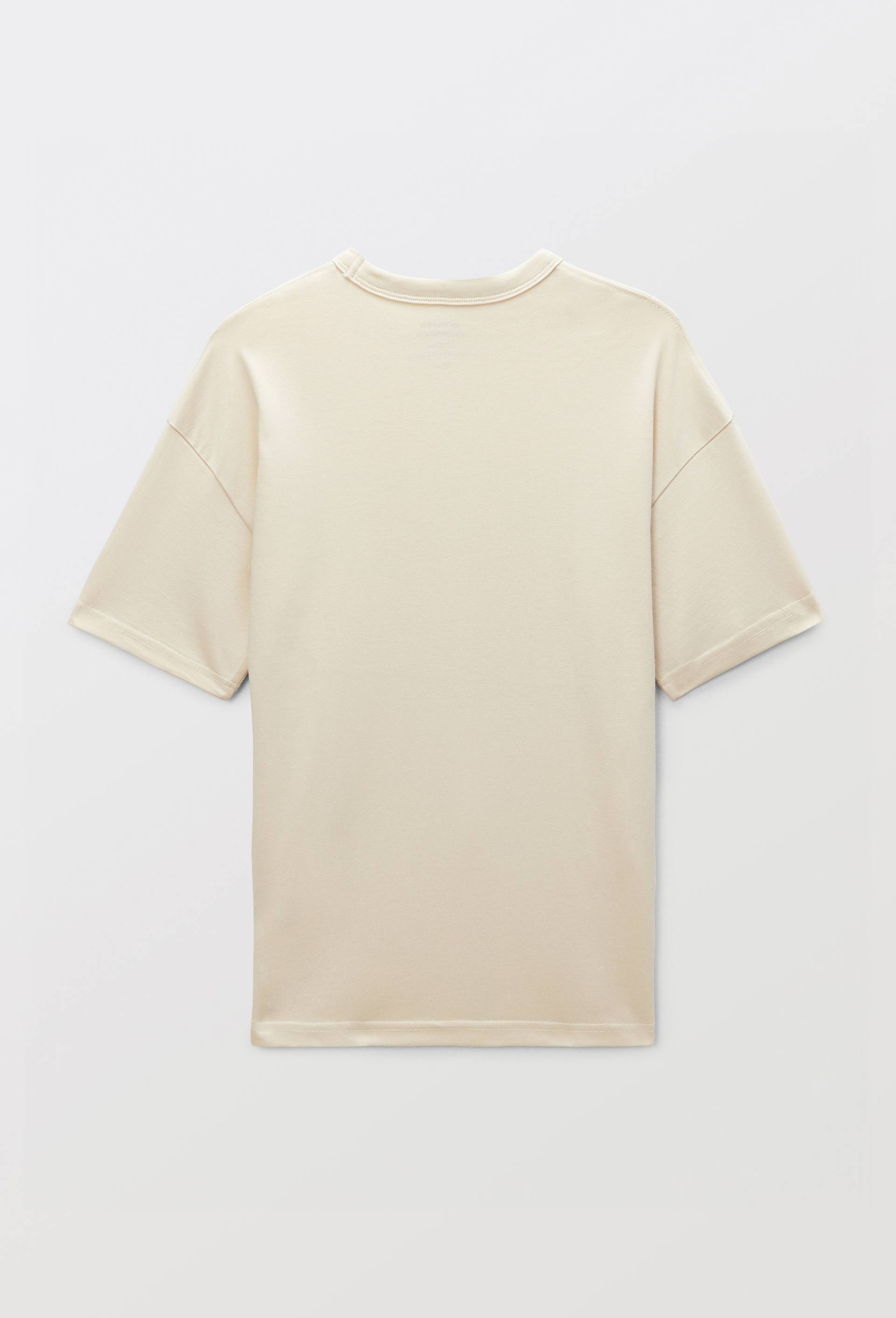 T-shirt manches courtes imprim&eacute; en coton BIO GOTS, Beige, large image number 2