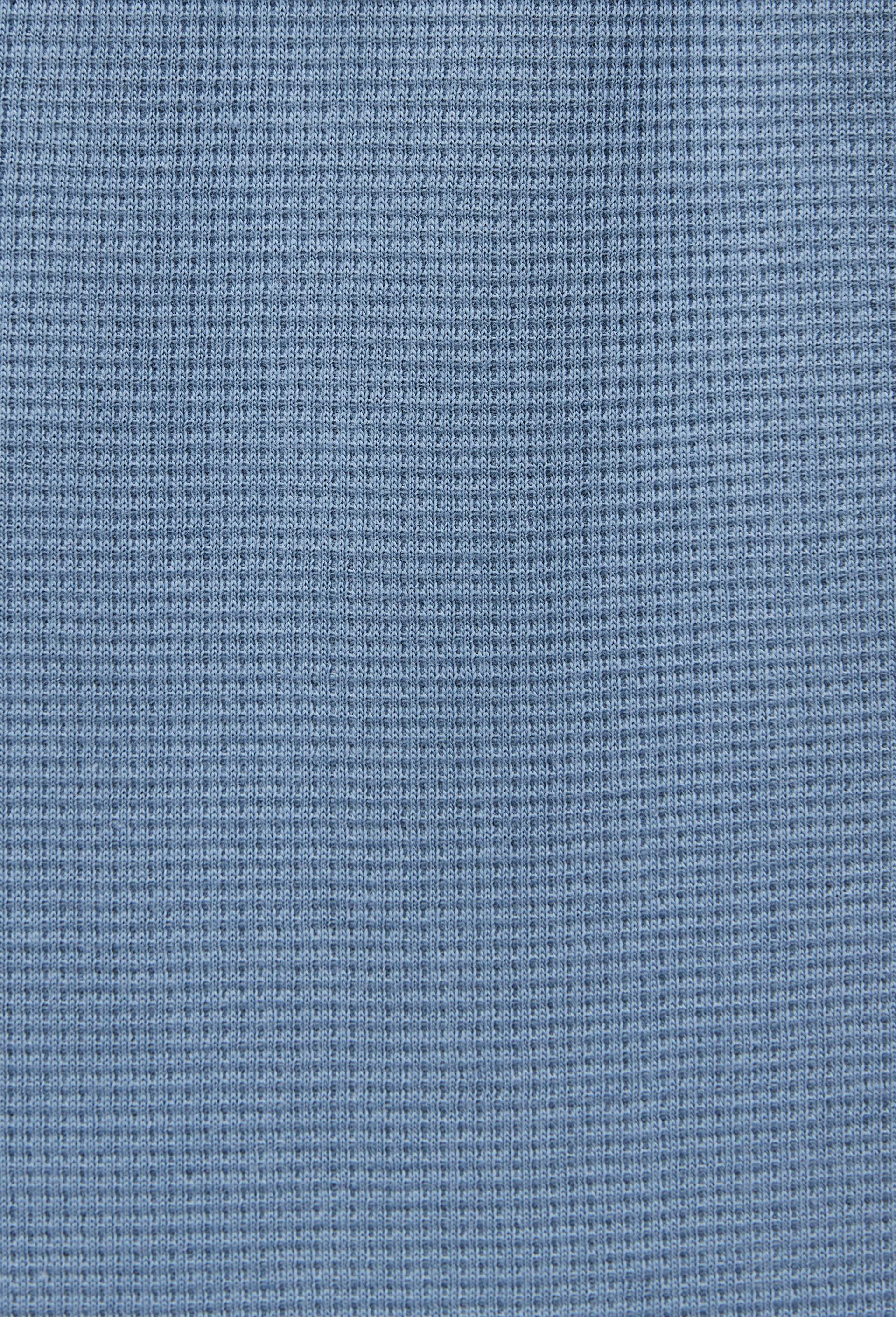 Short &eacute;lastiqu&eacute;e en nid d'abeille uni en coton BIO GOTS, Bleu, large image number 4