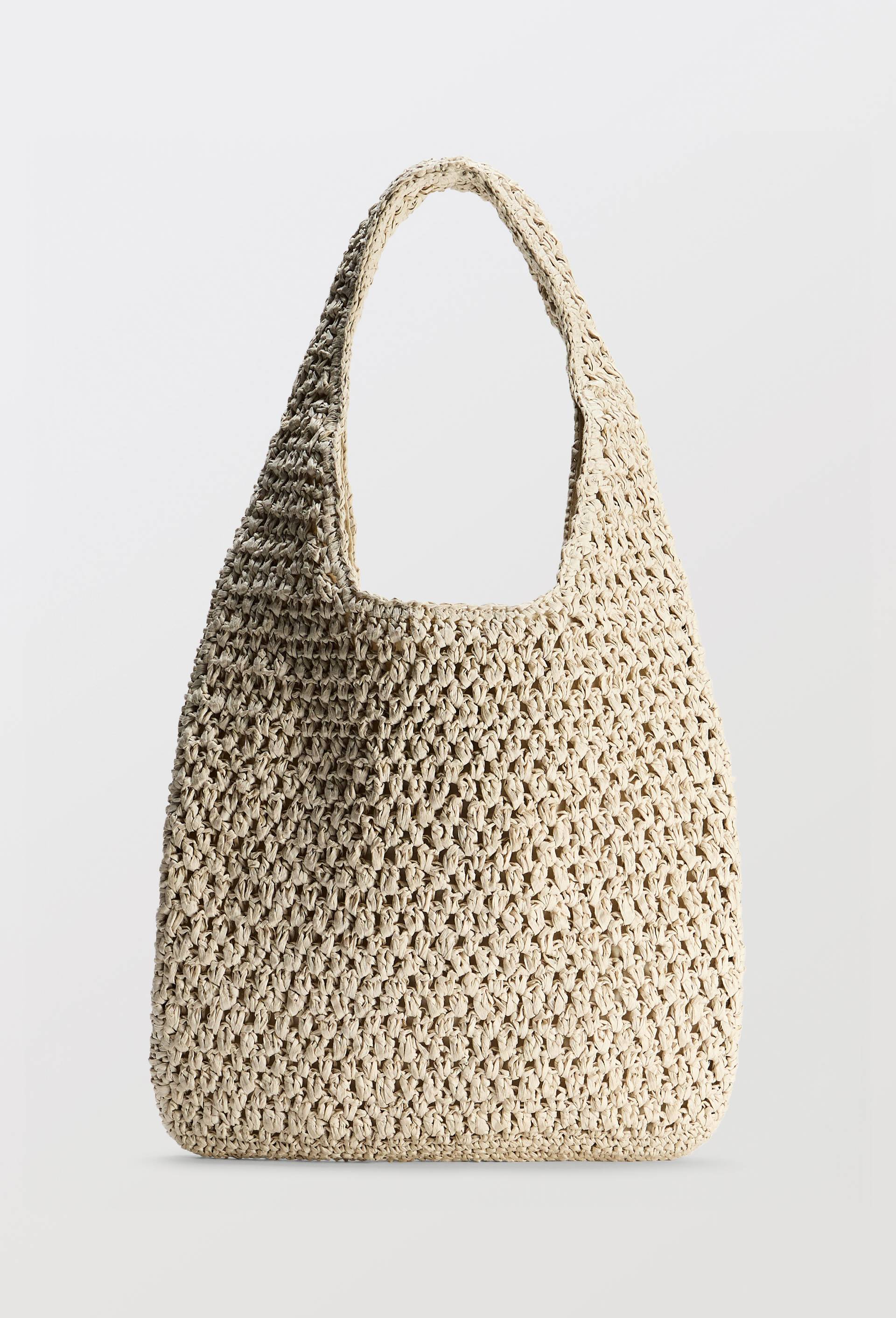 Sac paille port&eacute; &eacute;paule, Blanc, large image number 0.0