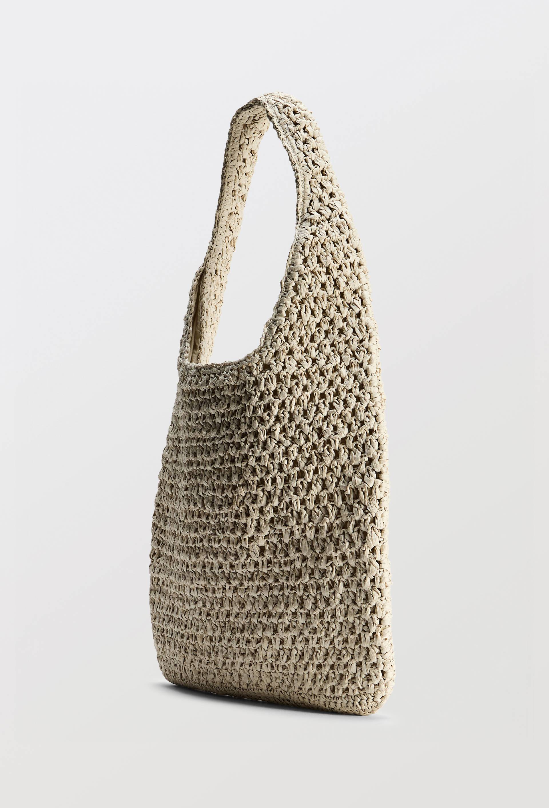 Sac paille port&eacute; &eacute;paule, Blanc, large image number 1.0