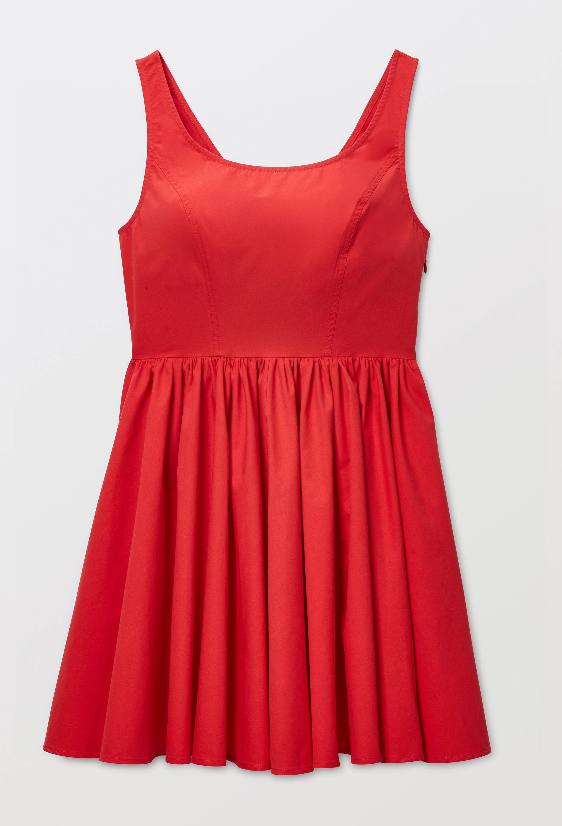 Robe courte &agrave; bretelles en coton BIO GOTS, Rouge, large image number 2