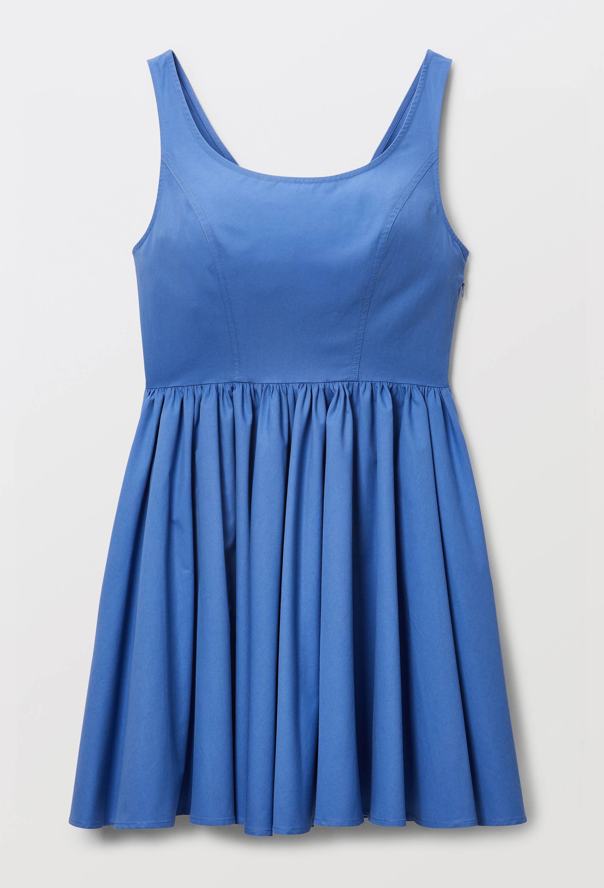 Robe courte &agrave; bretelles en coton BIO GOTS, Bleu, large image number 4
