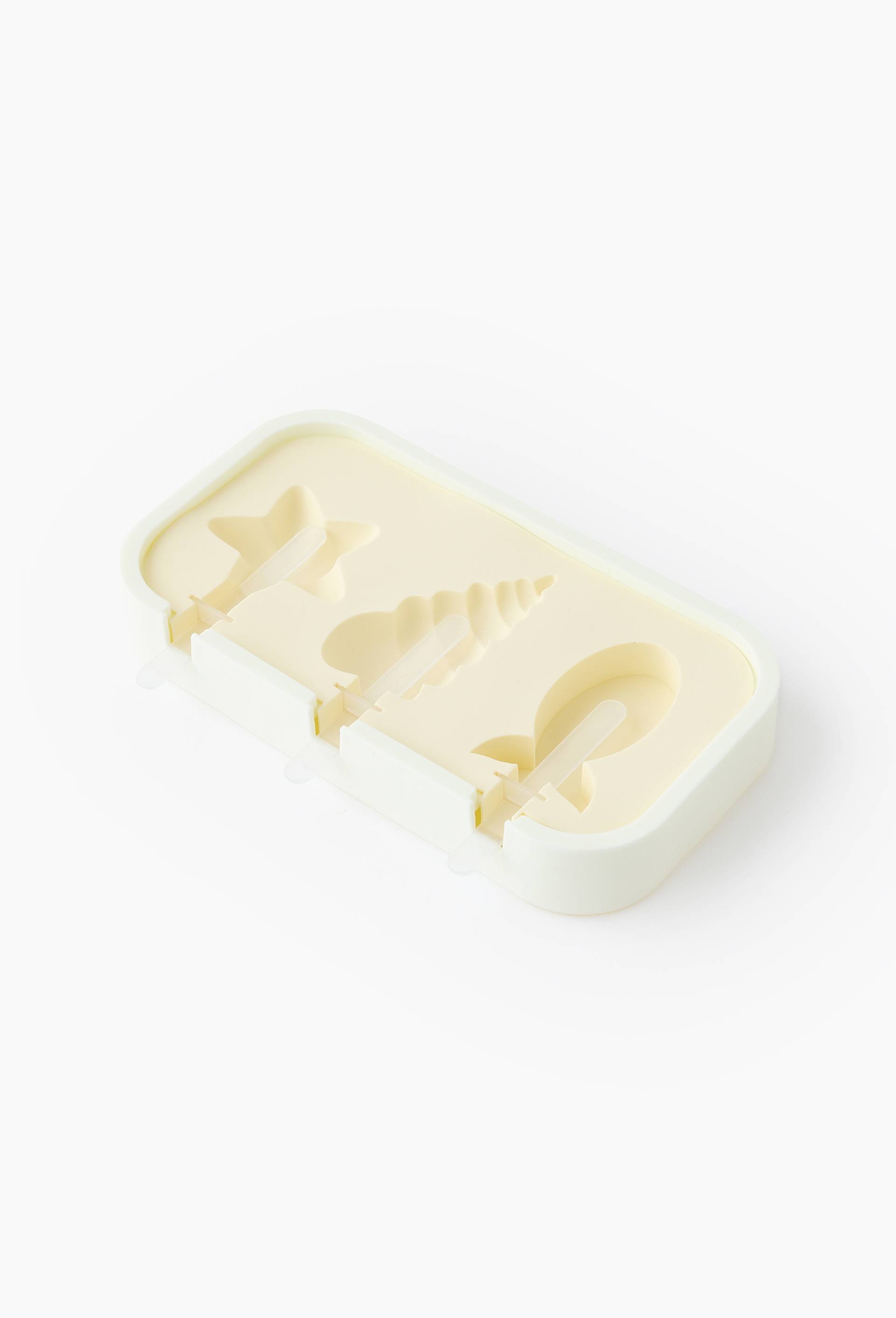 Moule &agrave; glace fantaisie, en silicone, Ecru, large image number 1