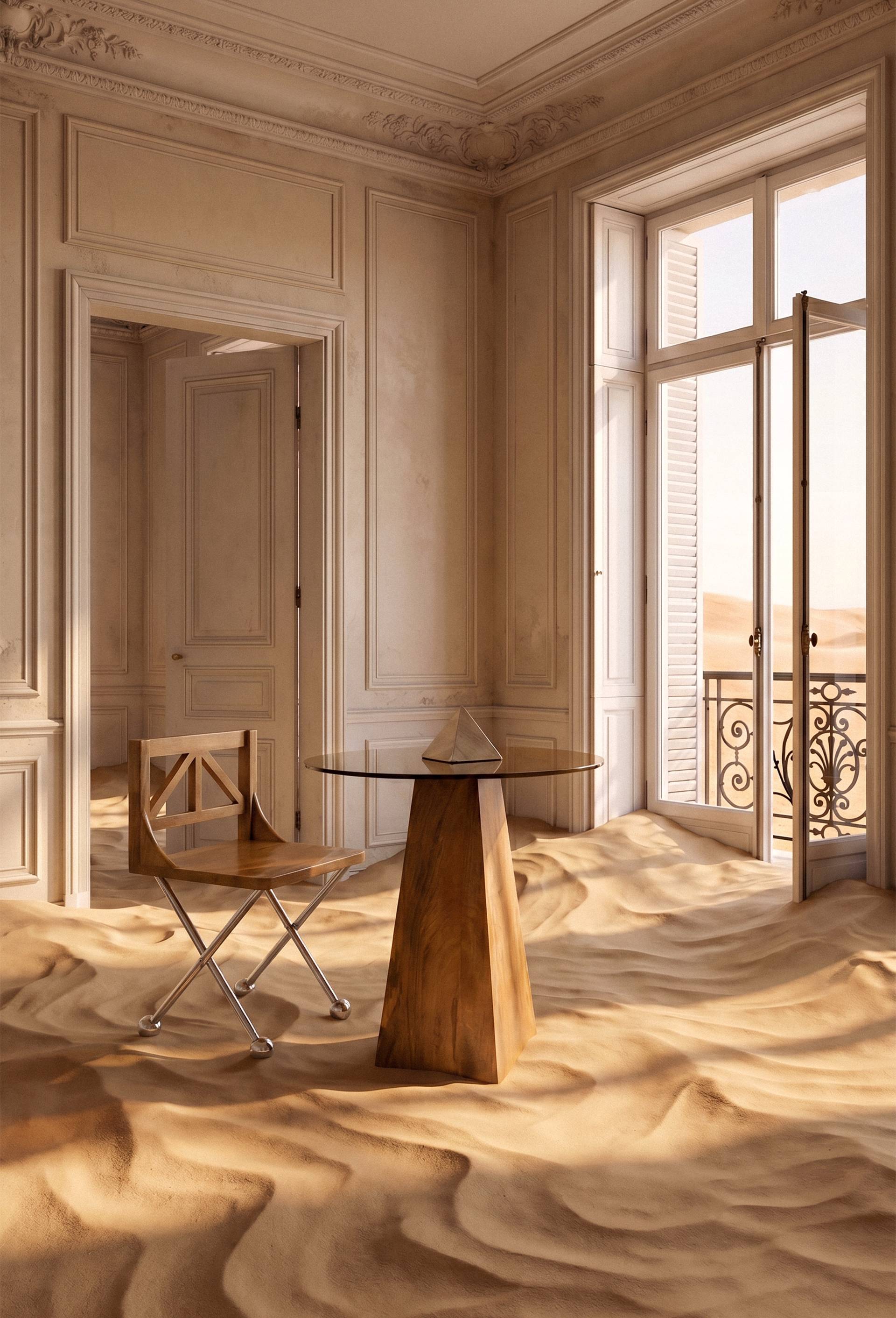 Chaise en bois de manguier - LOUIS BARTHELEMY x MONOPRIX, Brun, large image number 0