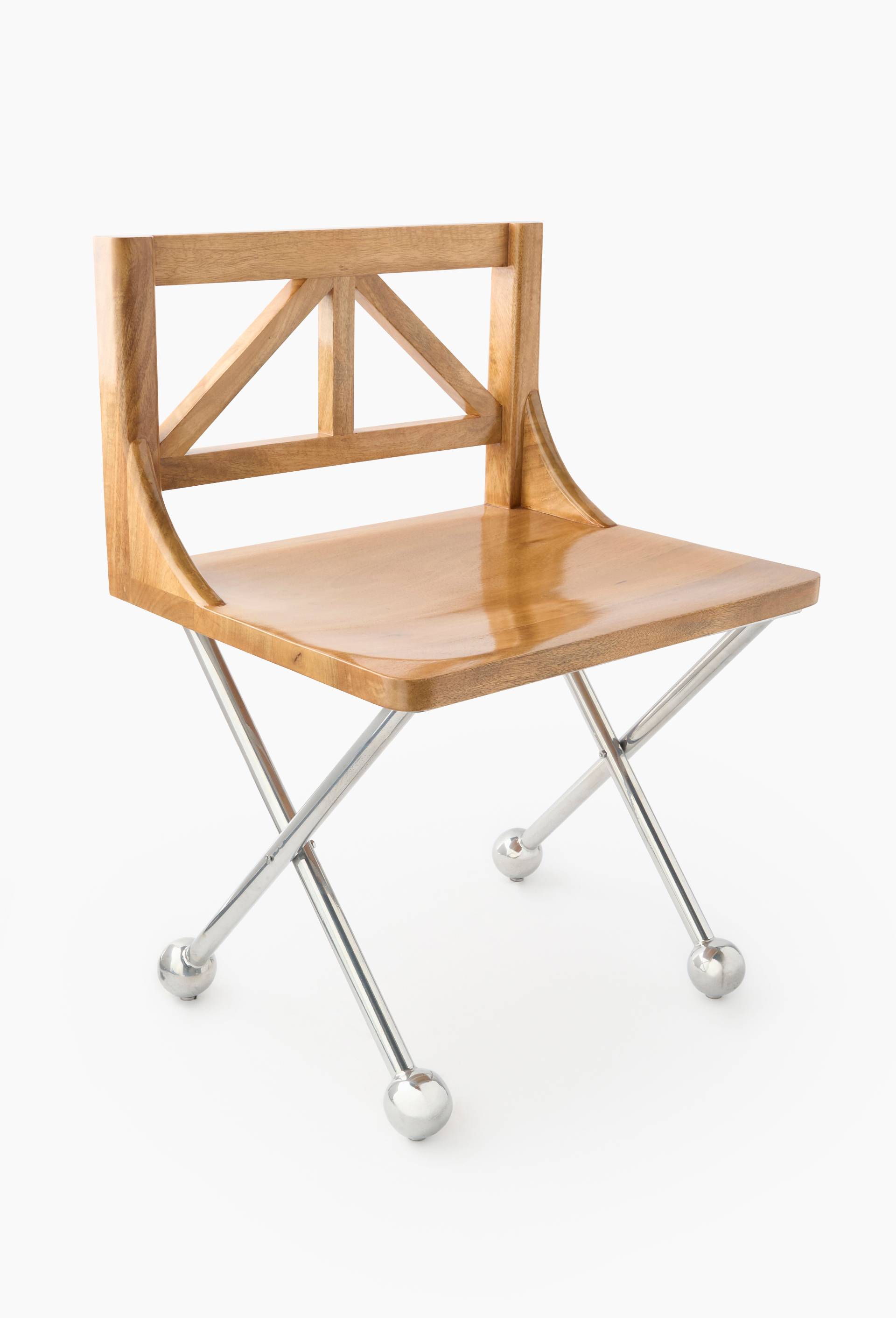Chaise en bois de manguier - LOUIS BARTHELEMY x MONOPRIX, Brun, large image number 1