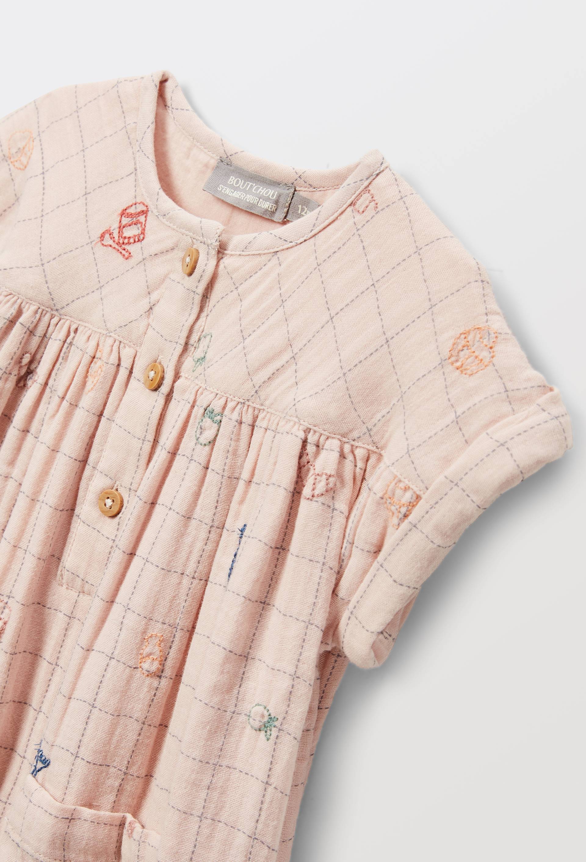 Robe avec bloomer imprim&eacute; en coton BIO GOTS, Rose, large image number 3