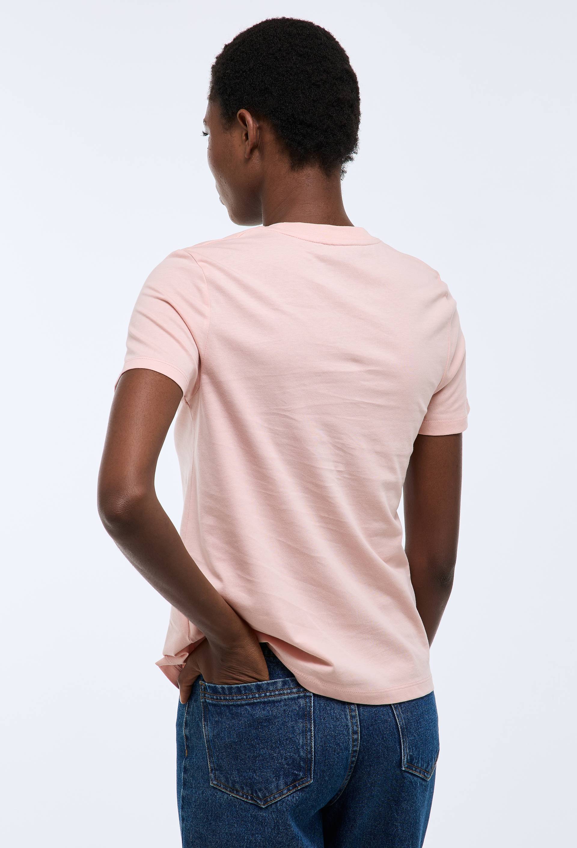 T-shirt manches courtes uni en coton BIO GOTS, Rose clair, large image number 1.0