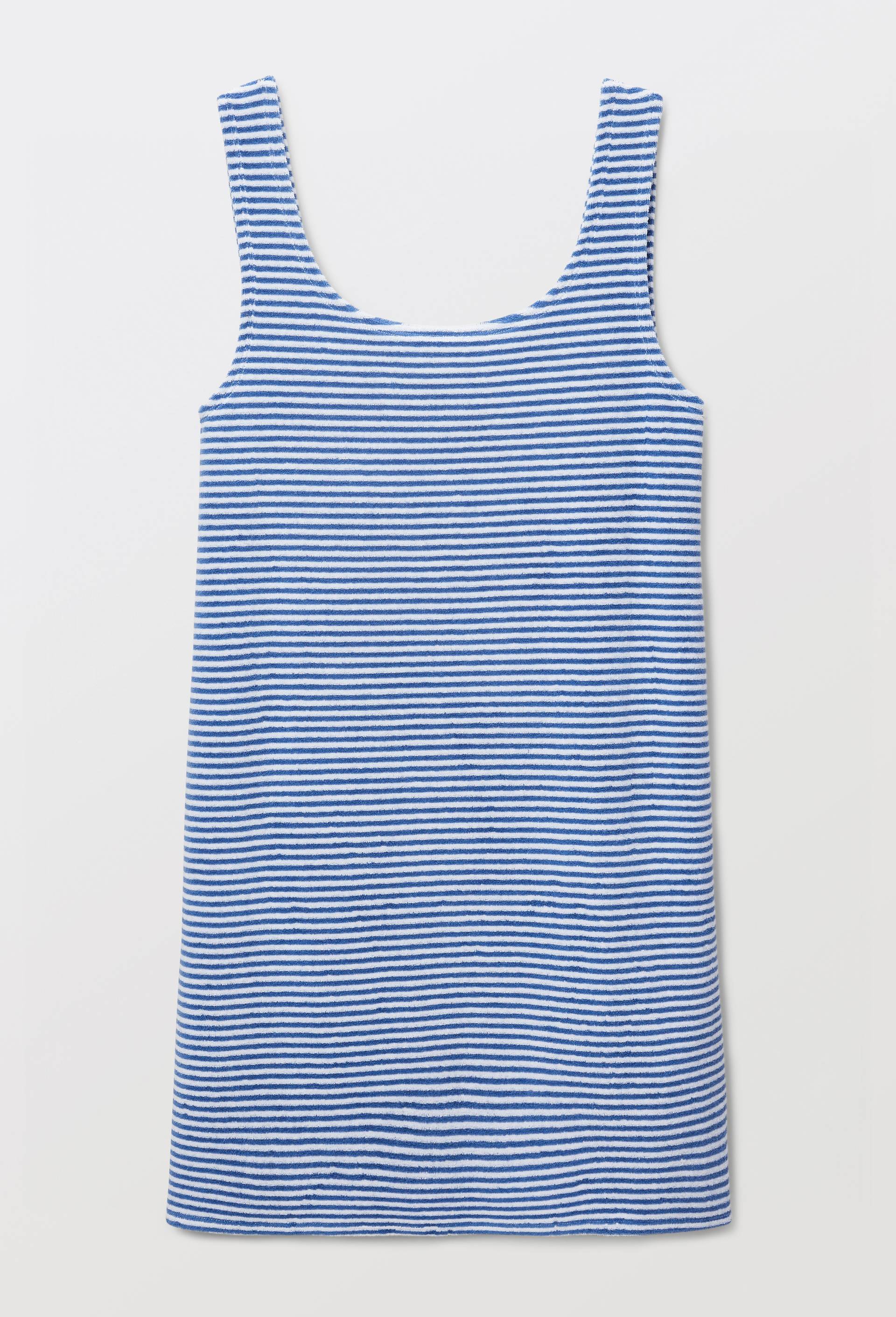 Robe en &eacute;ponge &agrave; rayures, Bleu fonc&eacute;, large image number 2