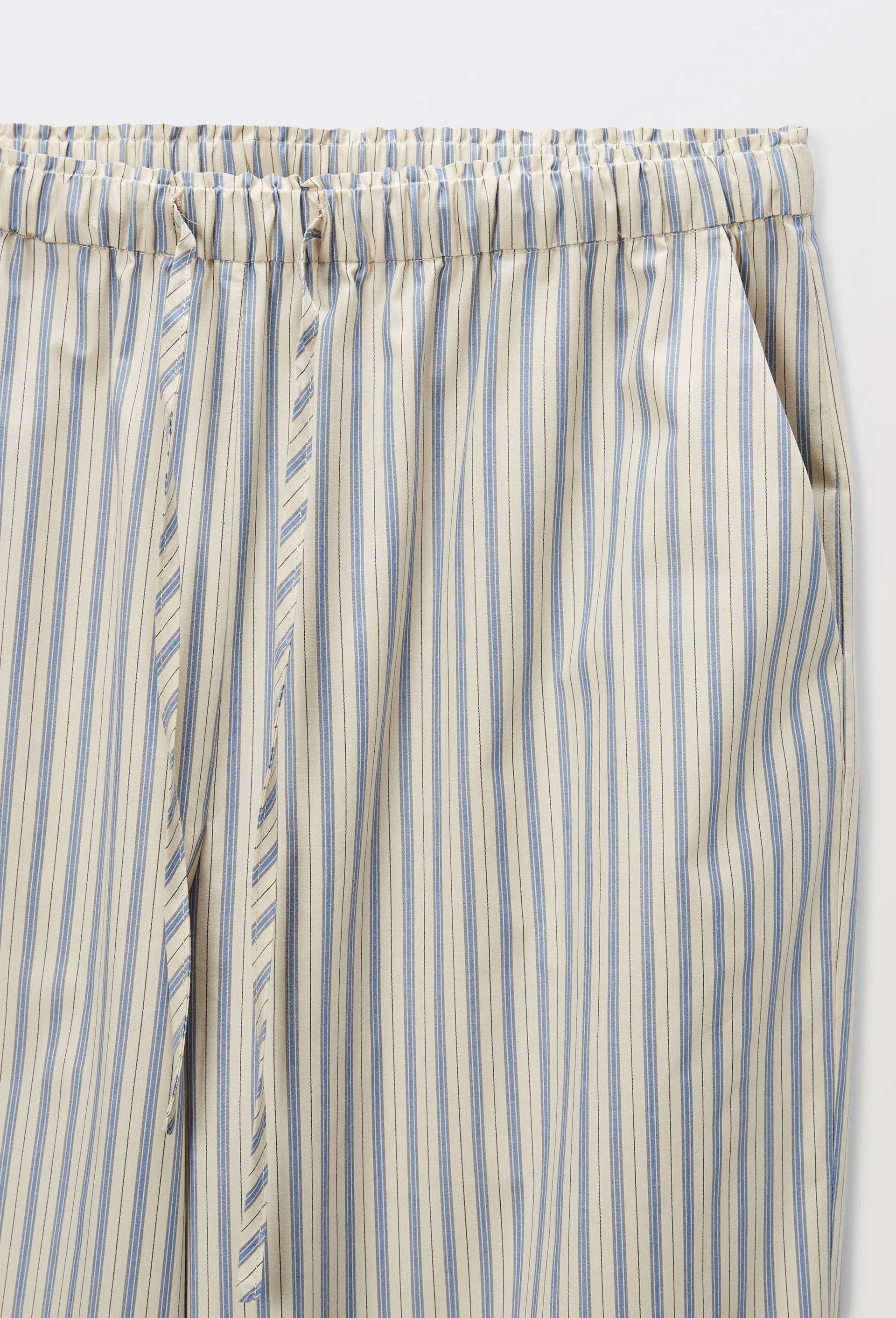 Pantalon large &agrave; rayures en coton BIO GOTS, Ecru, large image number 4