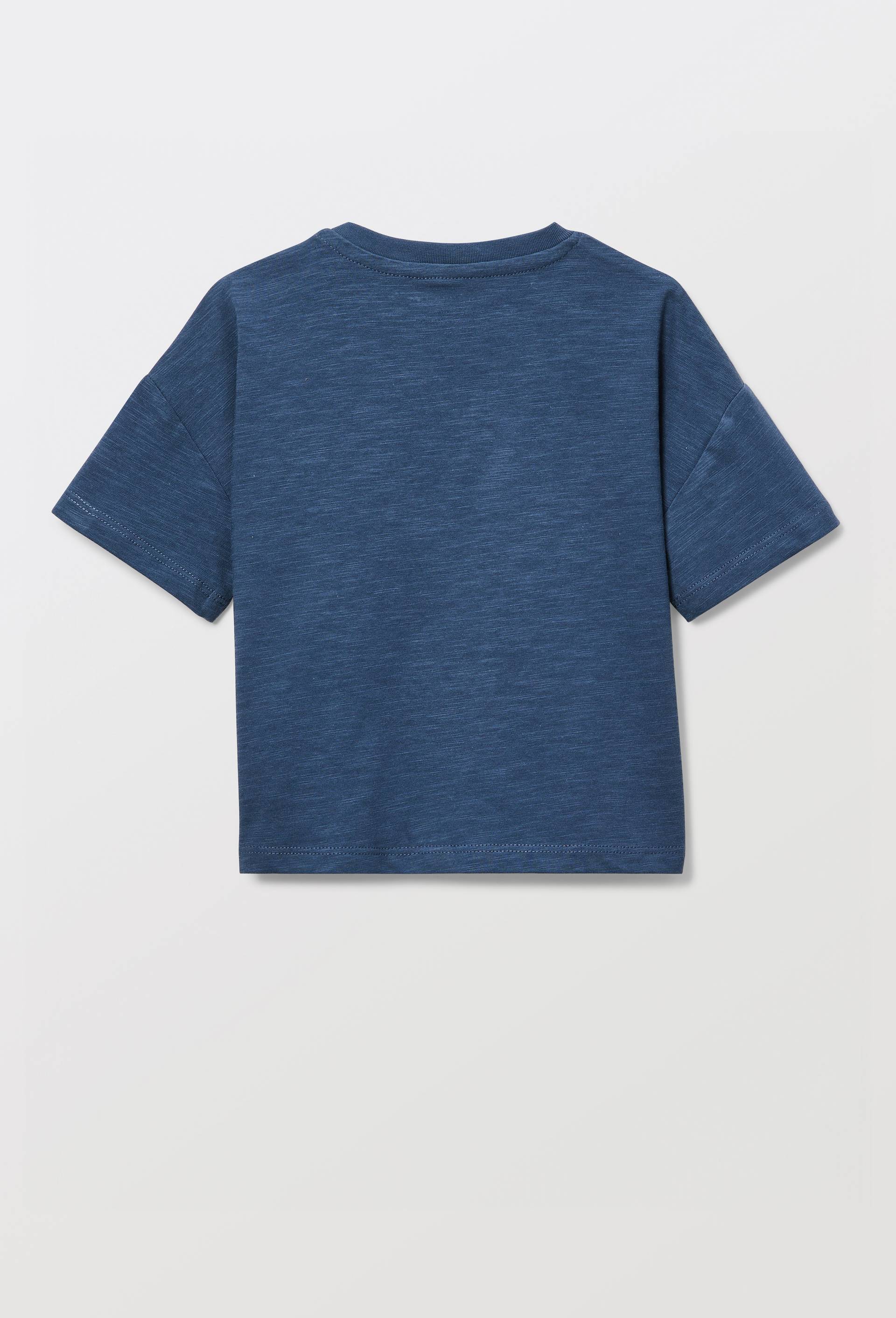 T-shirt manches courtes imprim&eacute; en coton BIO GOTS, Bleu fonc&eacute;, large image number 2