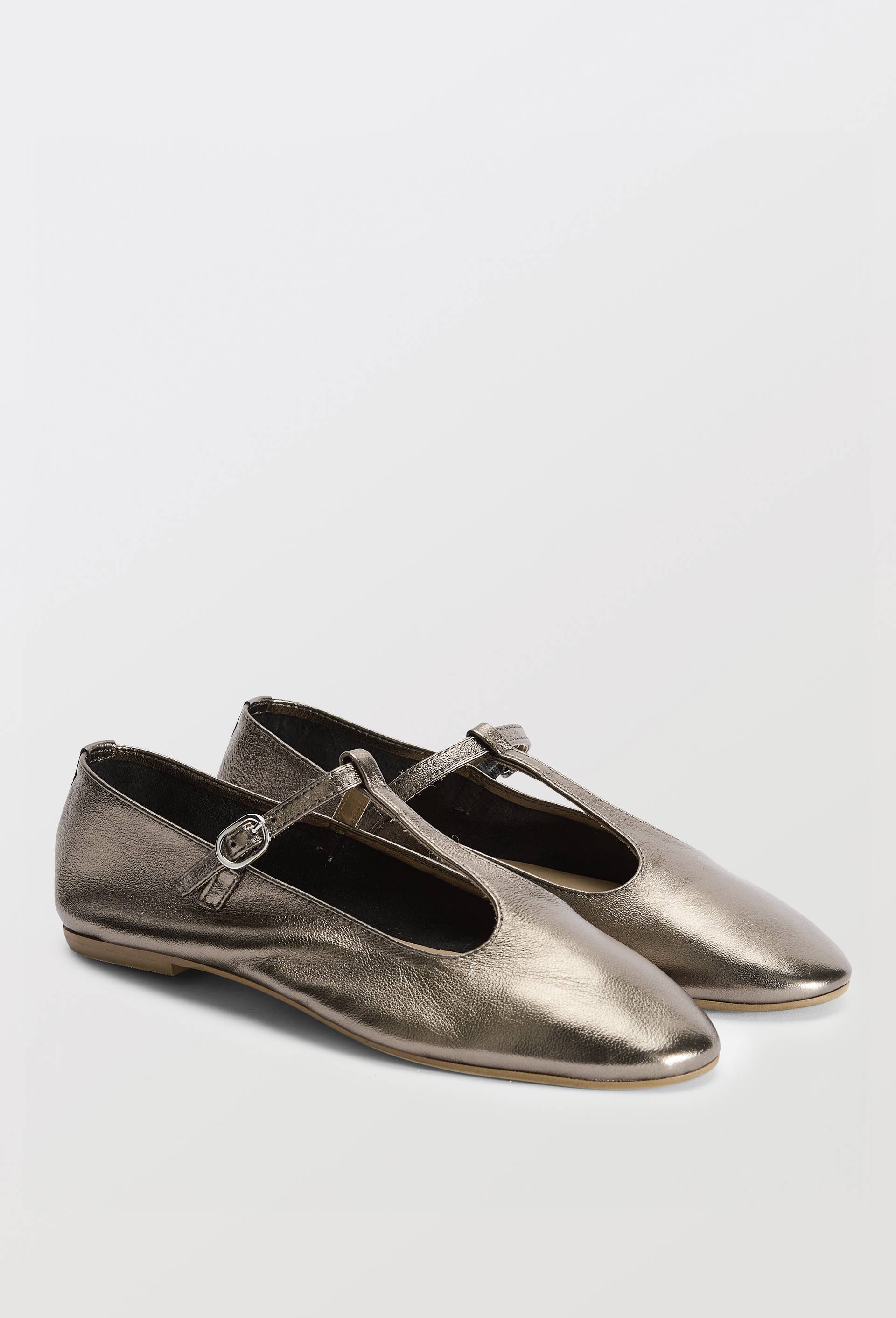 Salom&eacute;s double brides en cuir, Argent, large image number 0