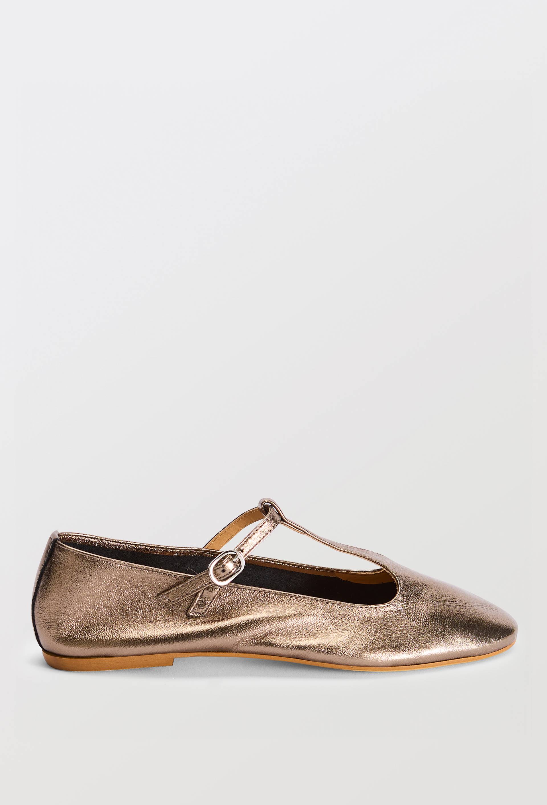Salom&eacute;s double brides en cuir, Argent, large image number 1
