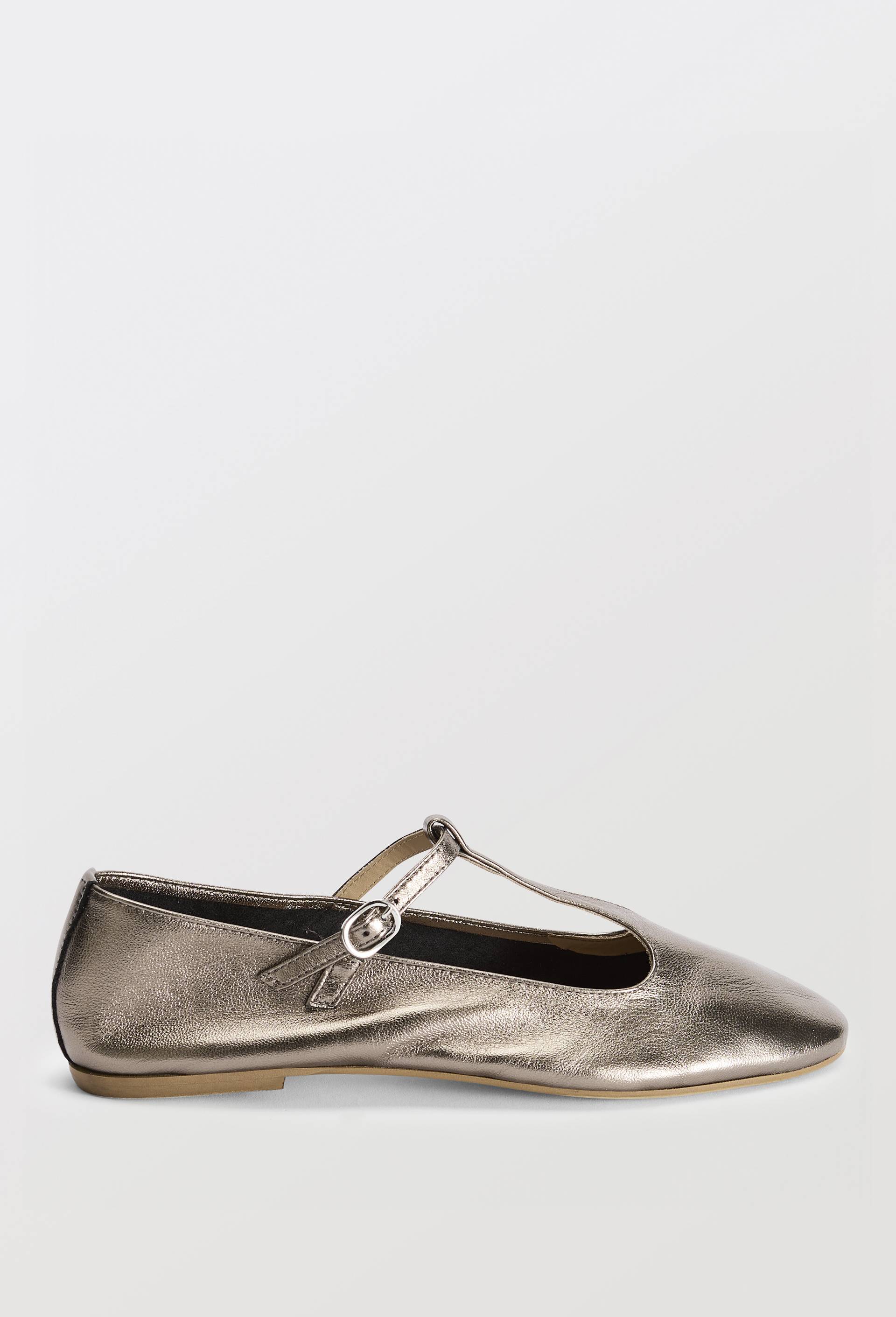 Salom&eacute;s double brides en cuir, Argent, large image number 1.0