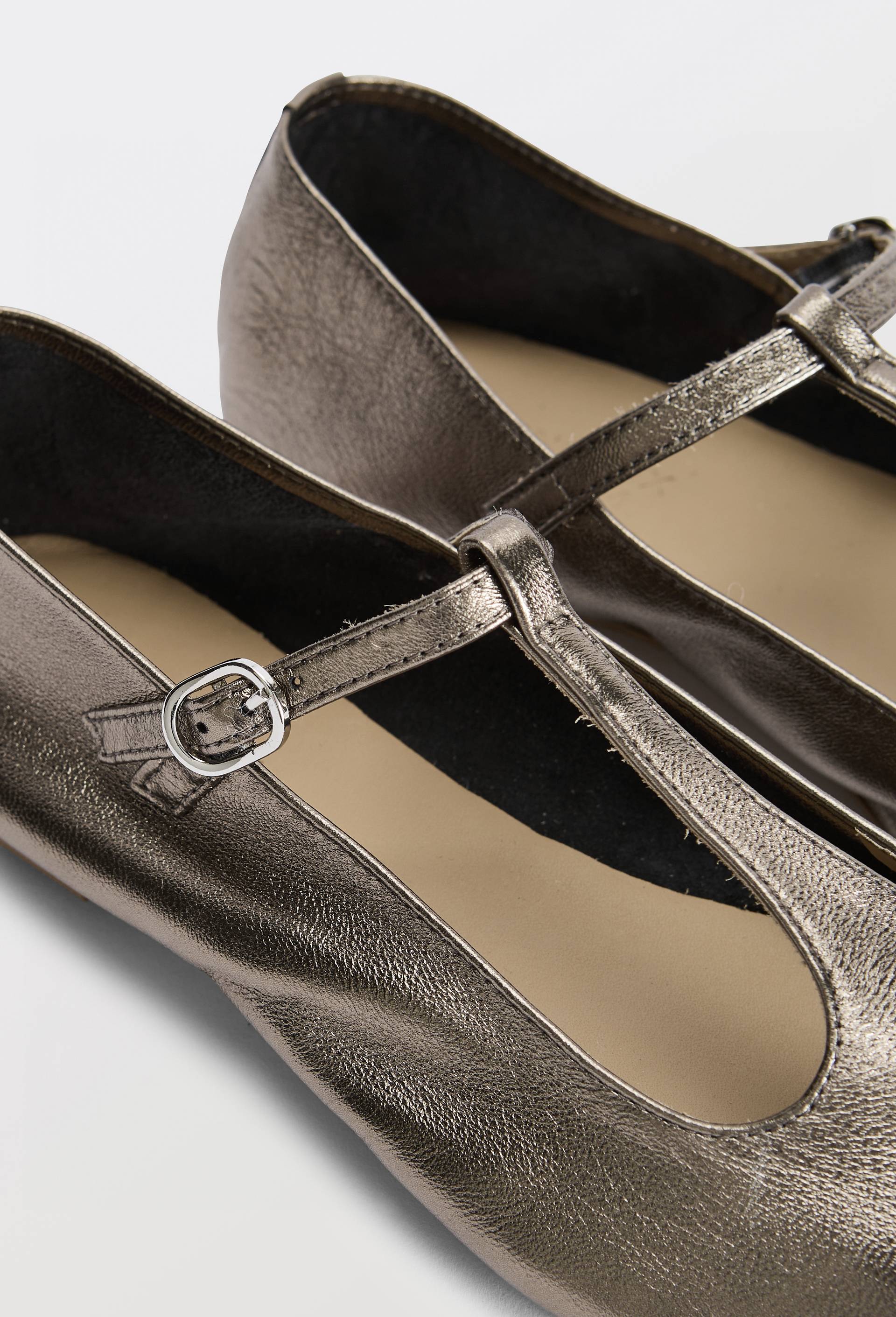 Salom&eacute;s double brides en cuir, Argent, large image number 2.0