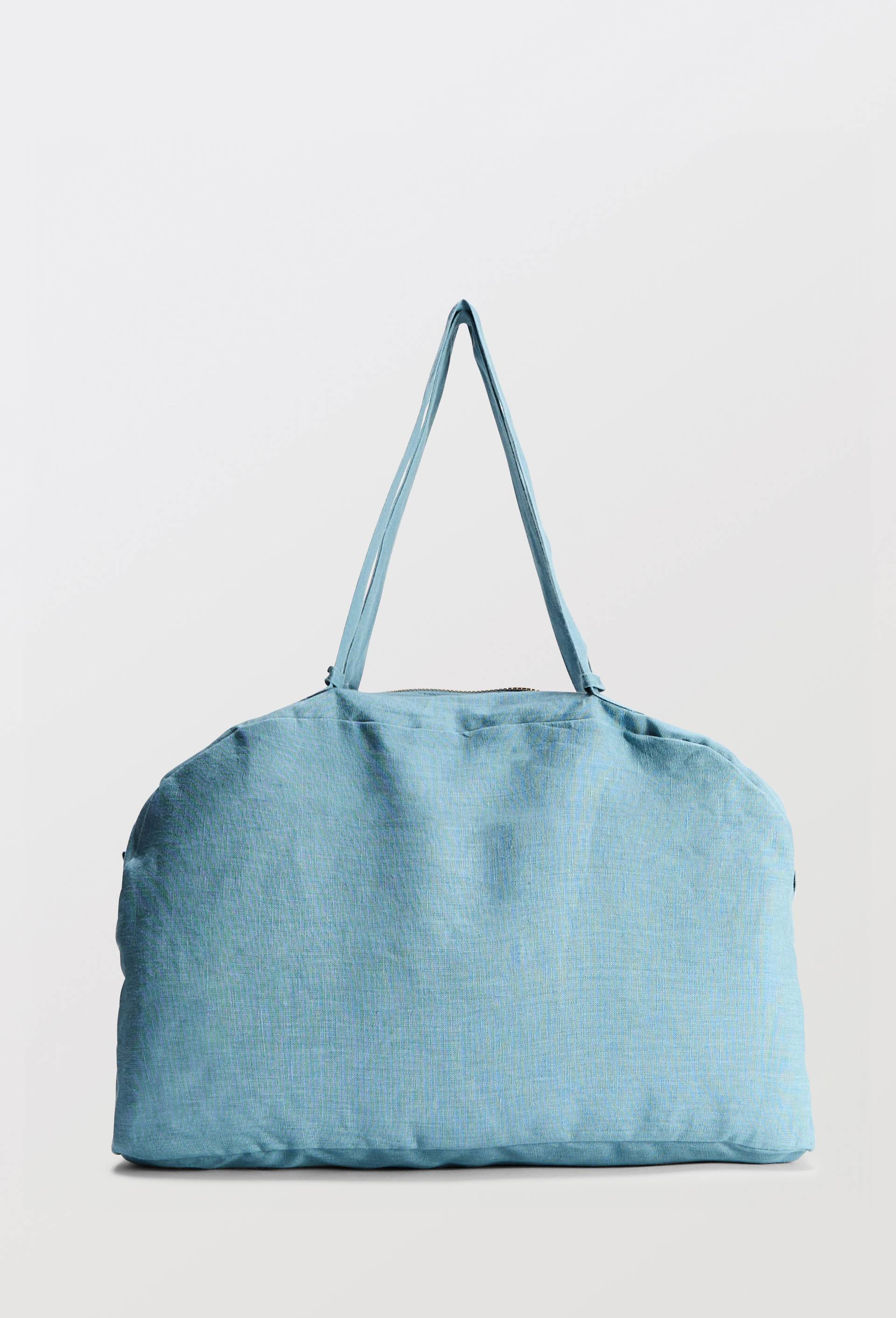 Cabas en lin, Bleu, swatch image