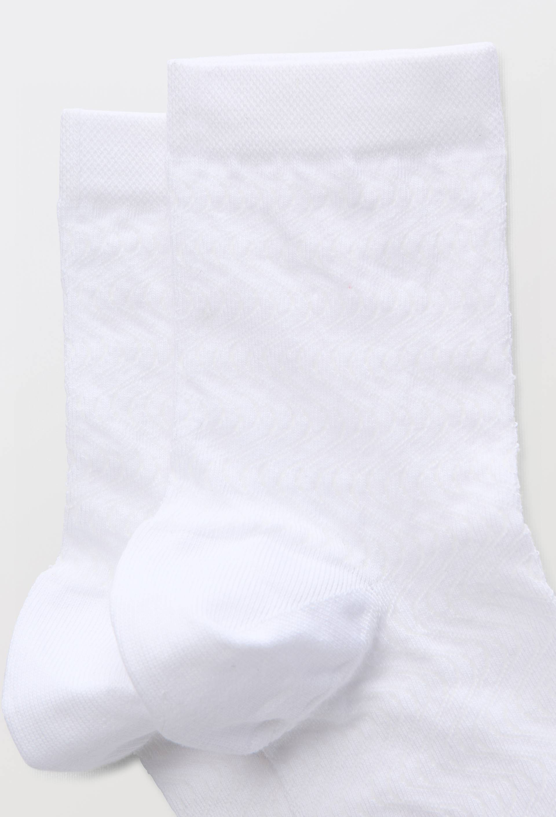 Paire de socquettes fantaisie en coton LABONAL, Blanc, large image number 1.0