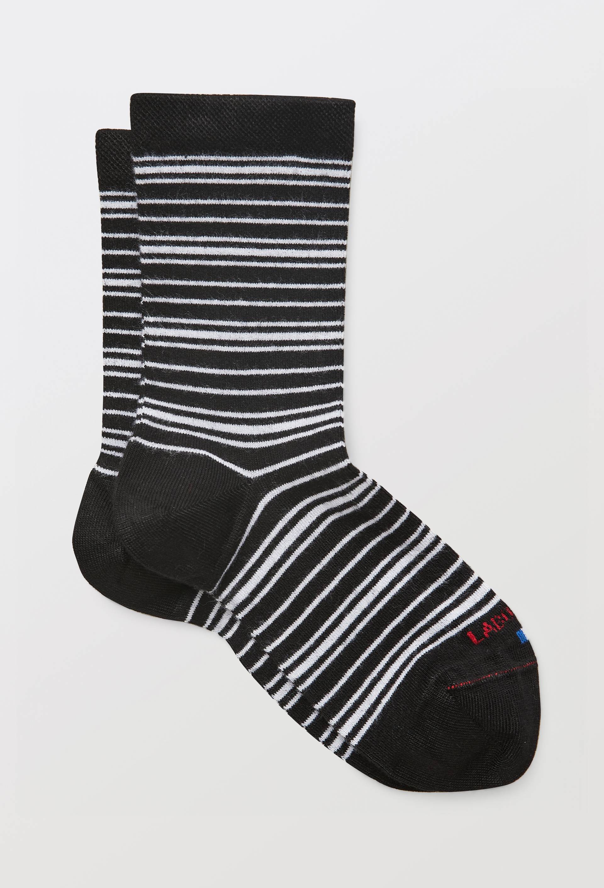 Paire de socquettes fantaisie en coton LABONAL, Noir, swatch image