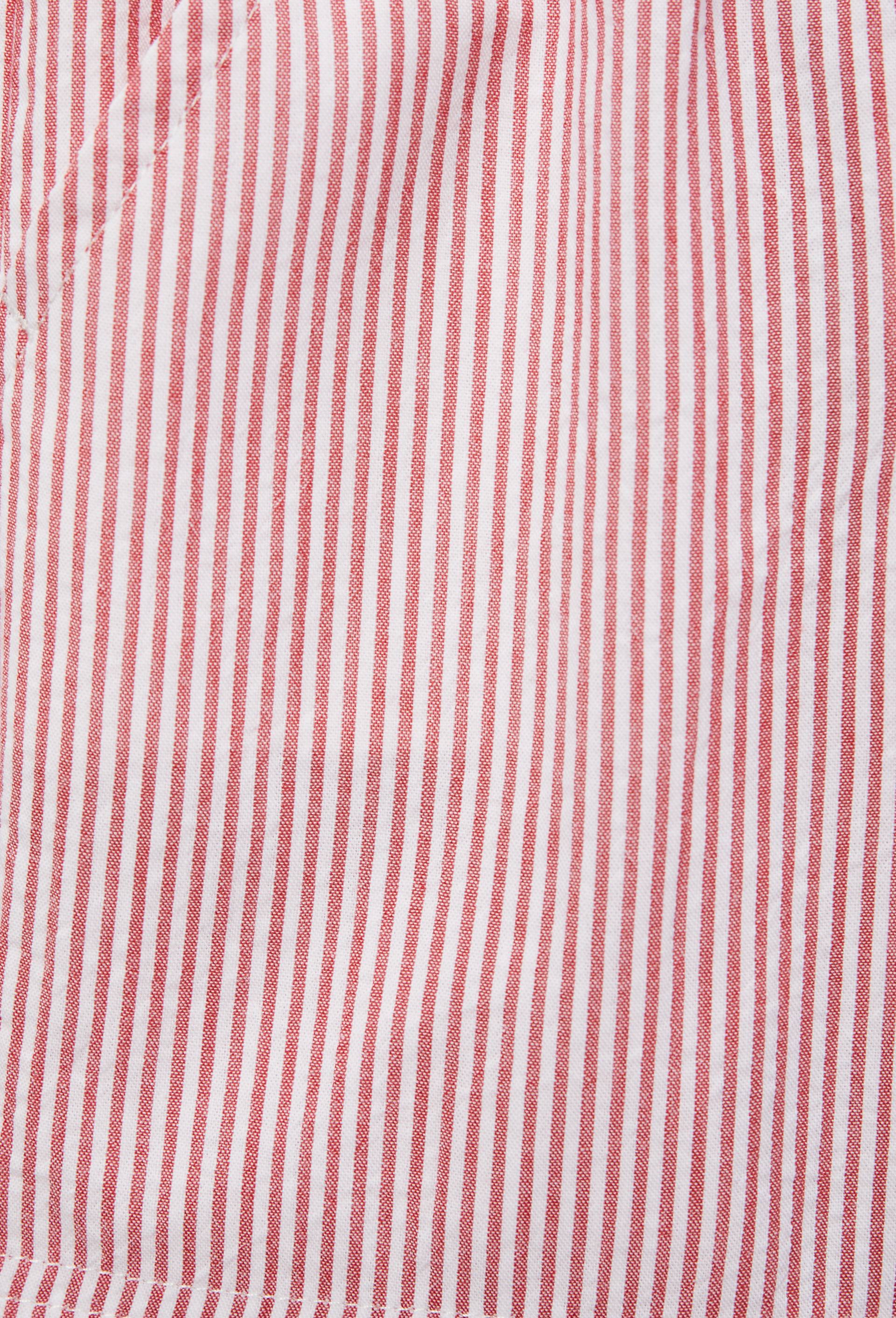 Bermuda ray&eacute; en coton, Rouge, large image number 4.0