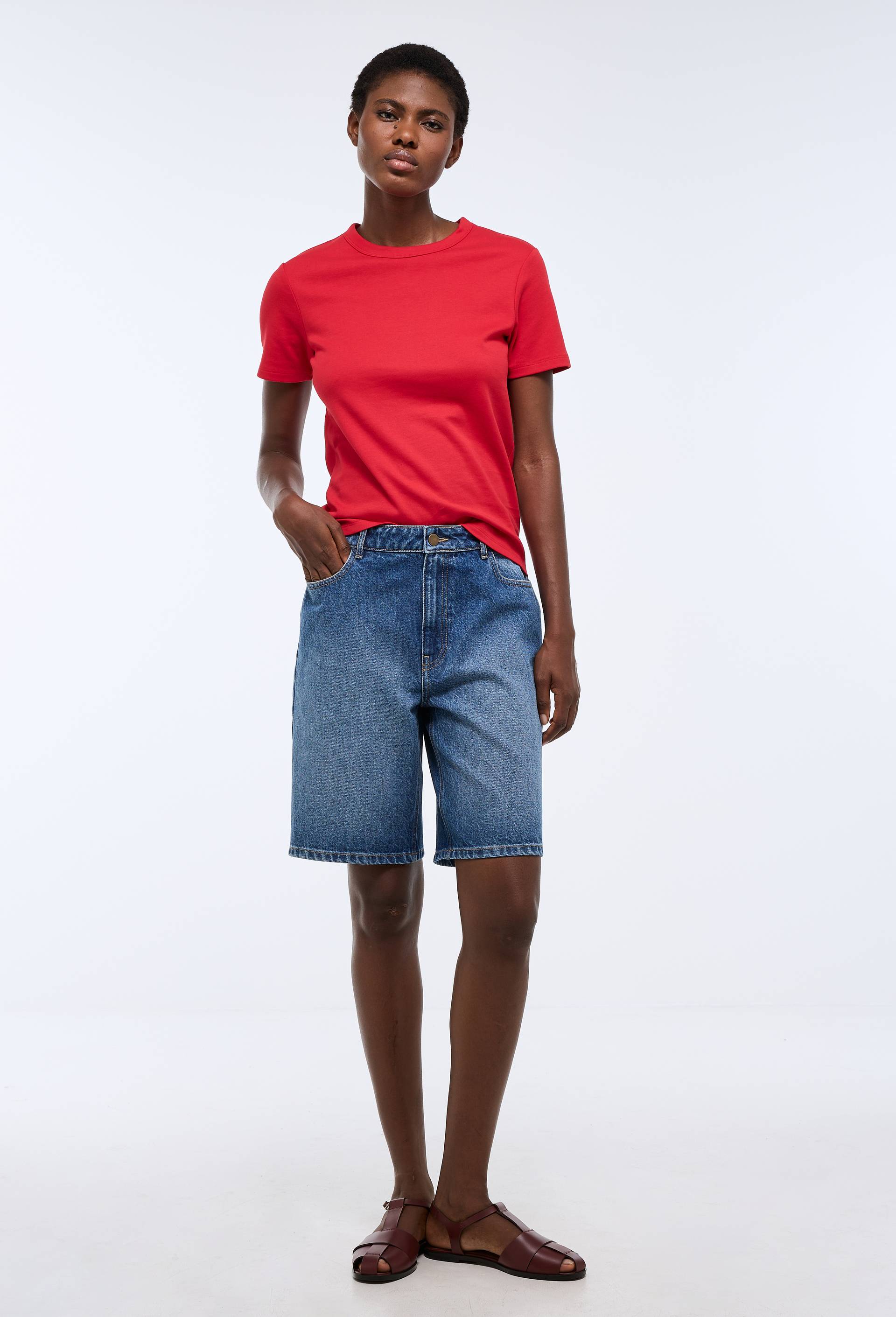 Short en denim, Bleu fonc&eacute;, large image number 2