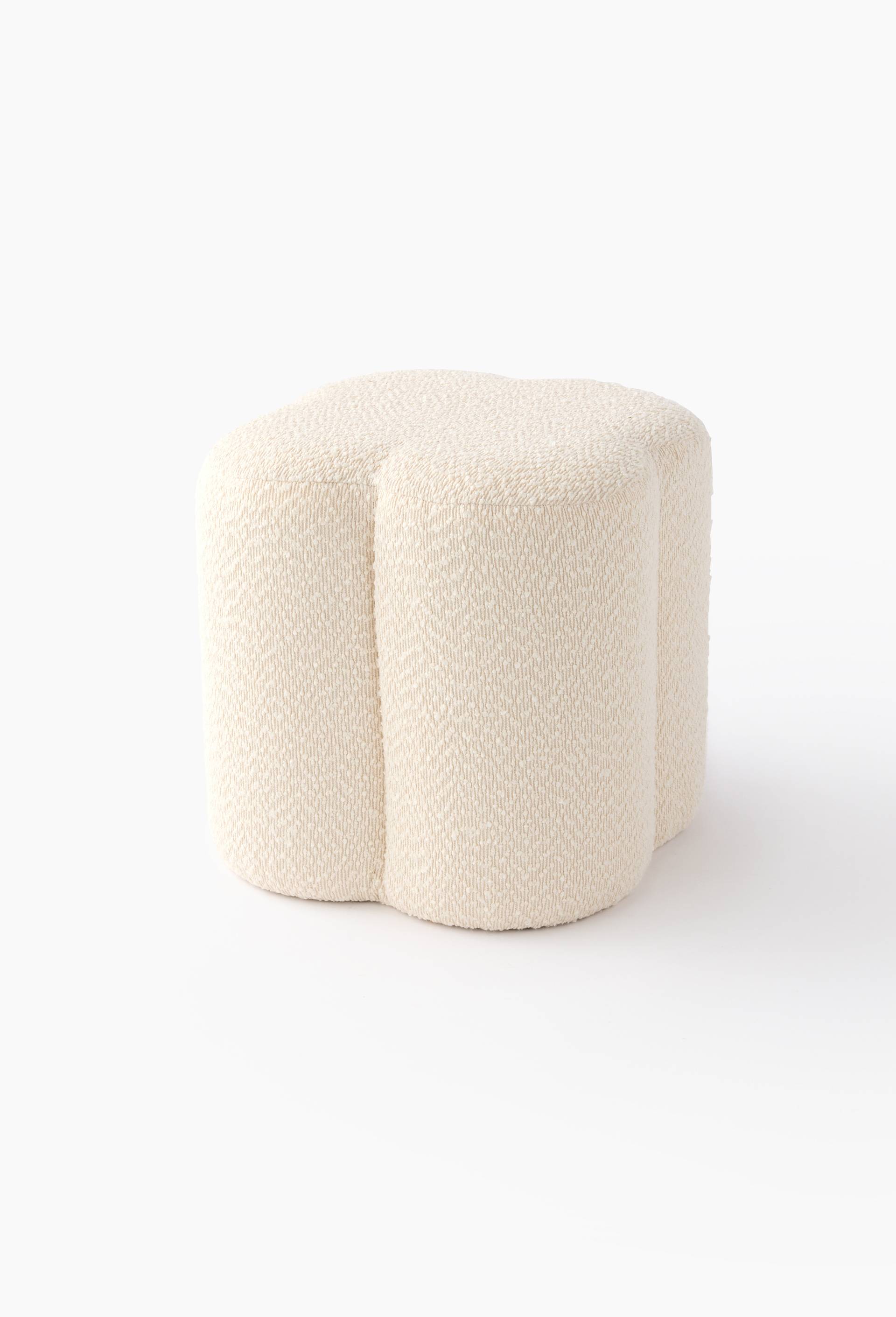 Pouf fleur tissu enfant, 30 x 30 x 30 cm, en mdf et polyester, Rose, large image number 0