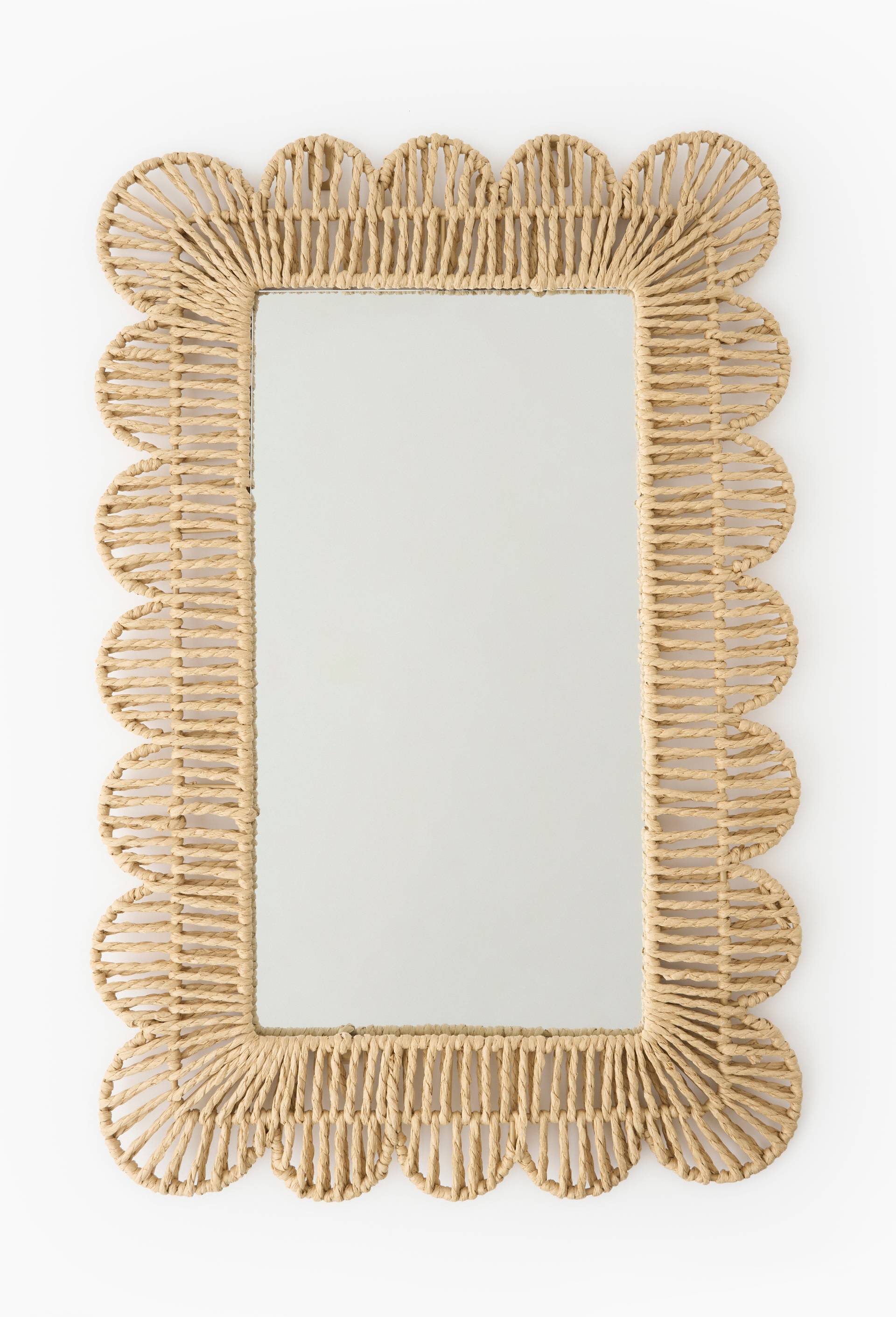 Miroir festonn&eacute;, 40 x 60 x 0,8 cm, en papier, Beige clair, large image number 1.0