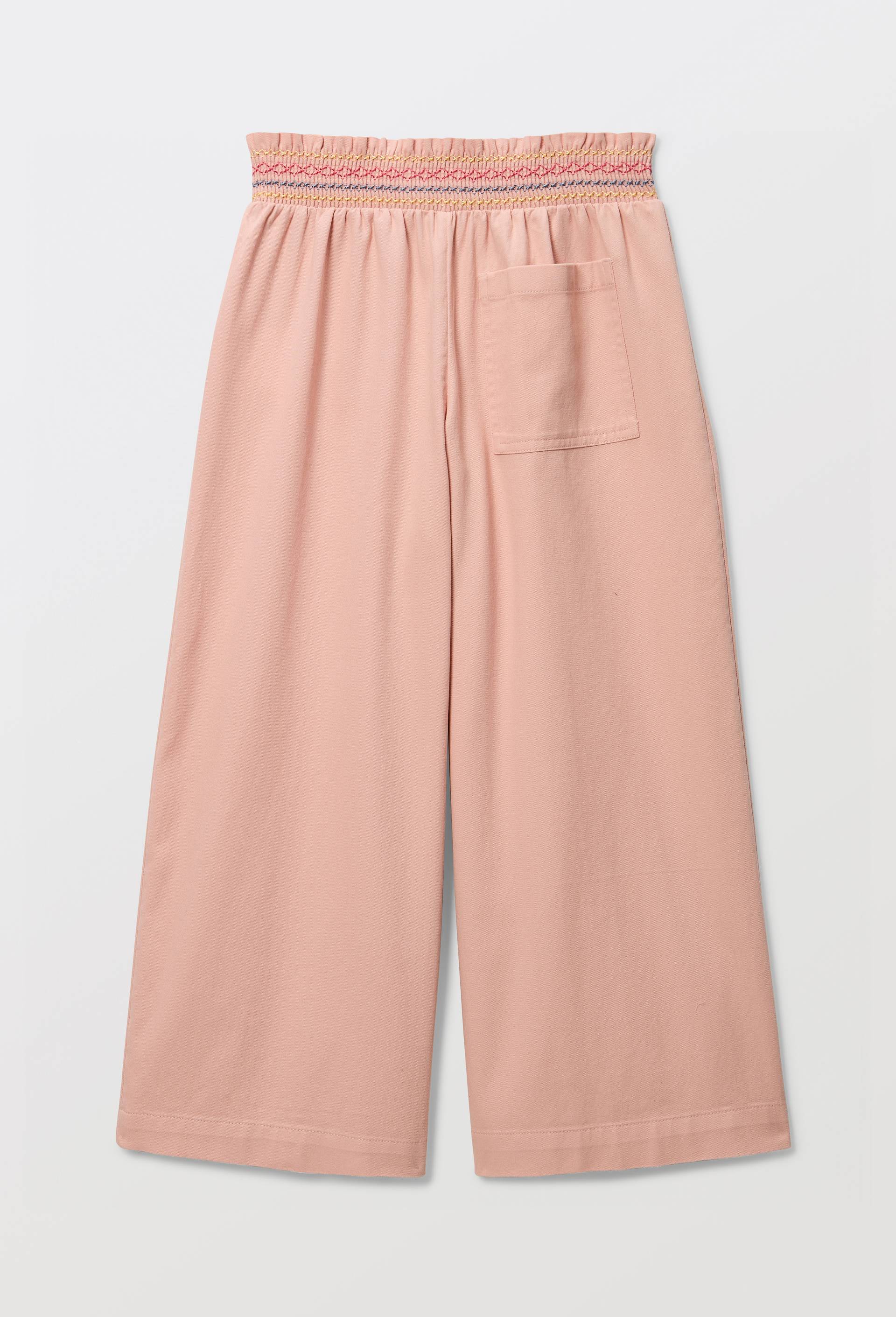 Pantalon taille &eacute;lastiqu&eacute;e, Rose, large image number 2.0