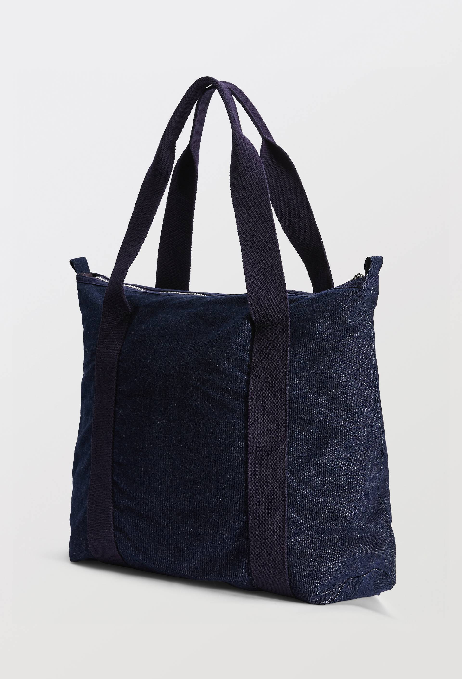 Cabas en jean BIO GOTS, Bleu fonc&eacute;, large image number 1.0