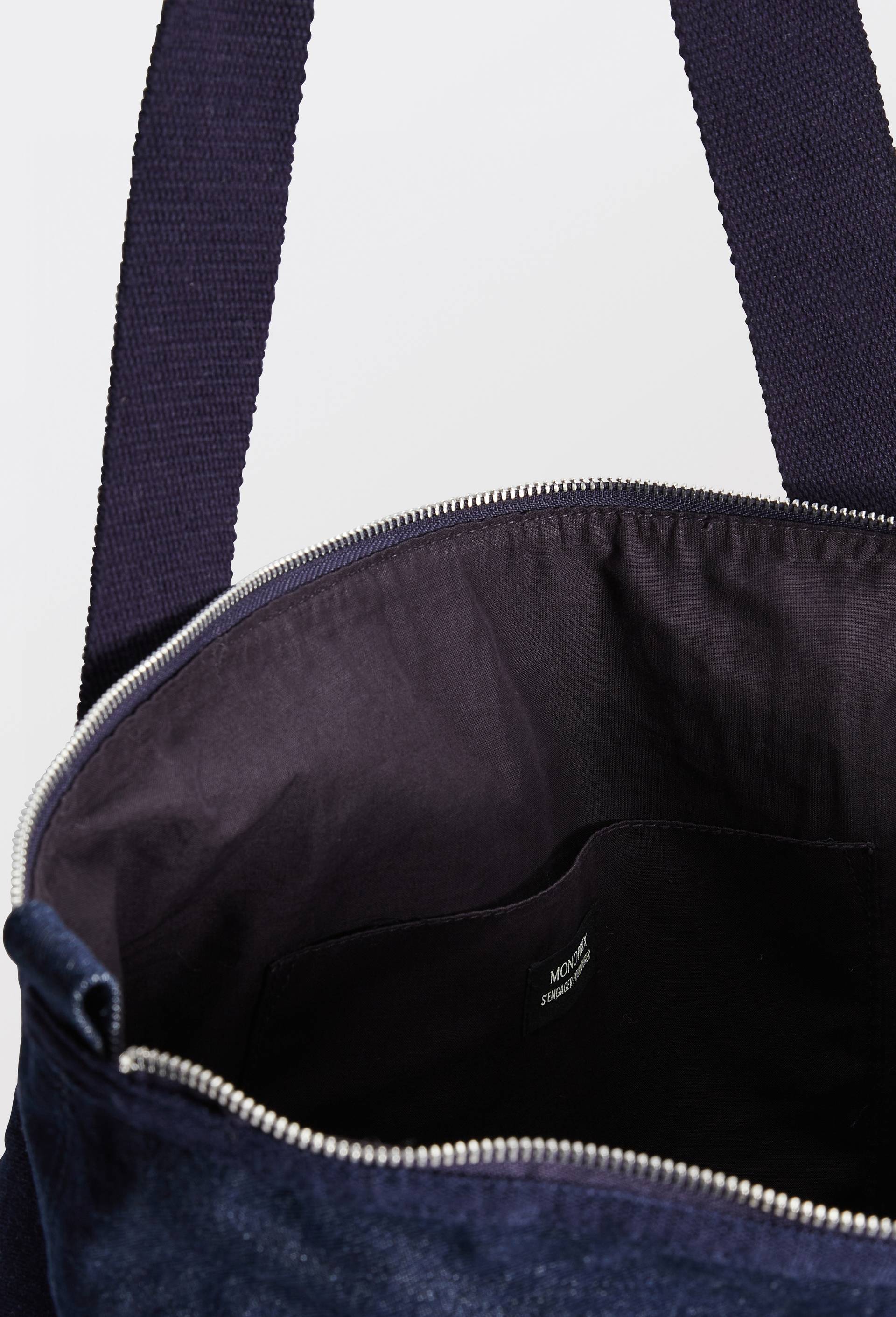 Cabas en jean BIO GOTS, Bleu fonc&eacute;, large image number 2.0