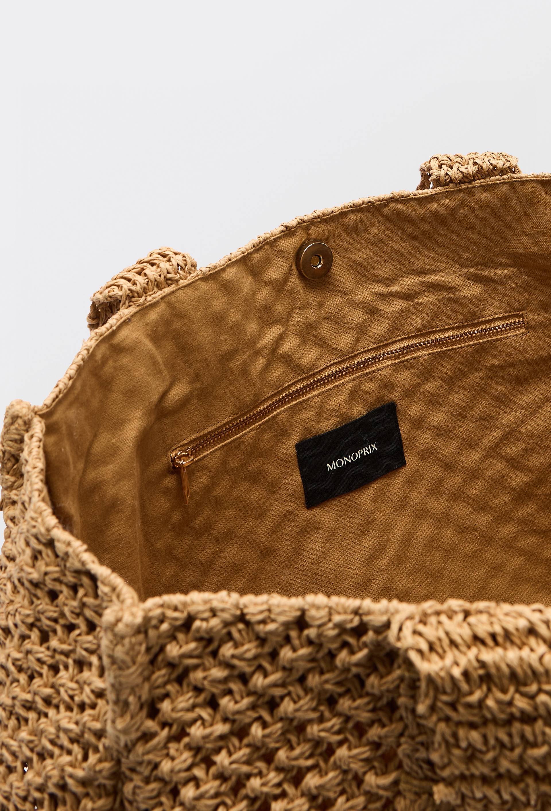 Panier en paille papier, Beige clair, large image number 2.0