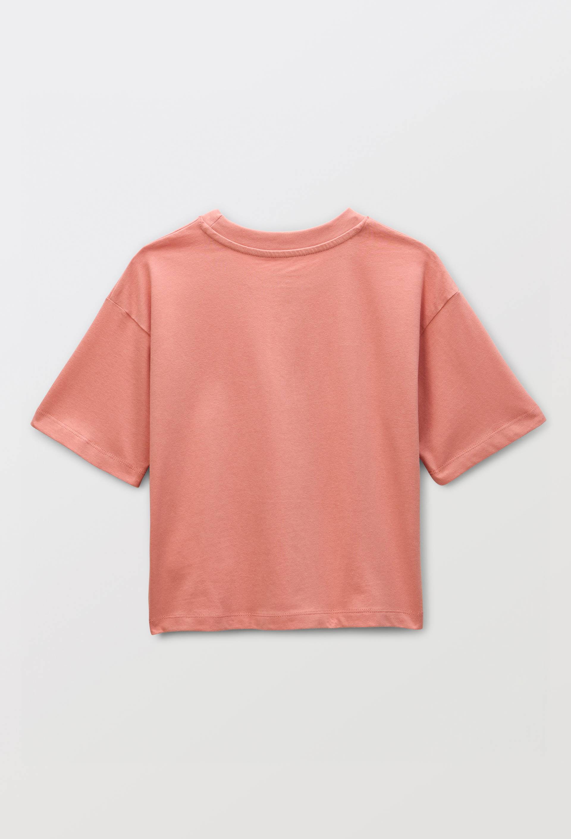 T shirt uni manches courtes en coton, Rose, large image number 1.0