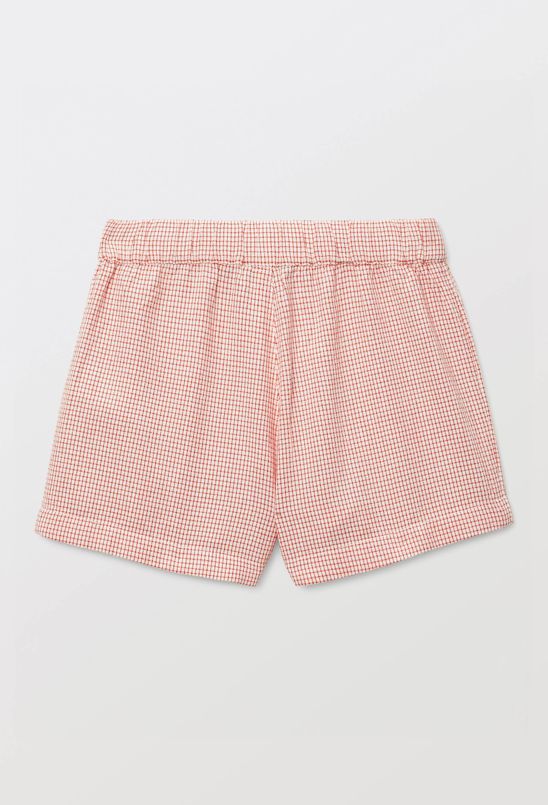 Short &agrave; carreaux en coton, Orange fonc&eacute;, large image number 2.0