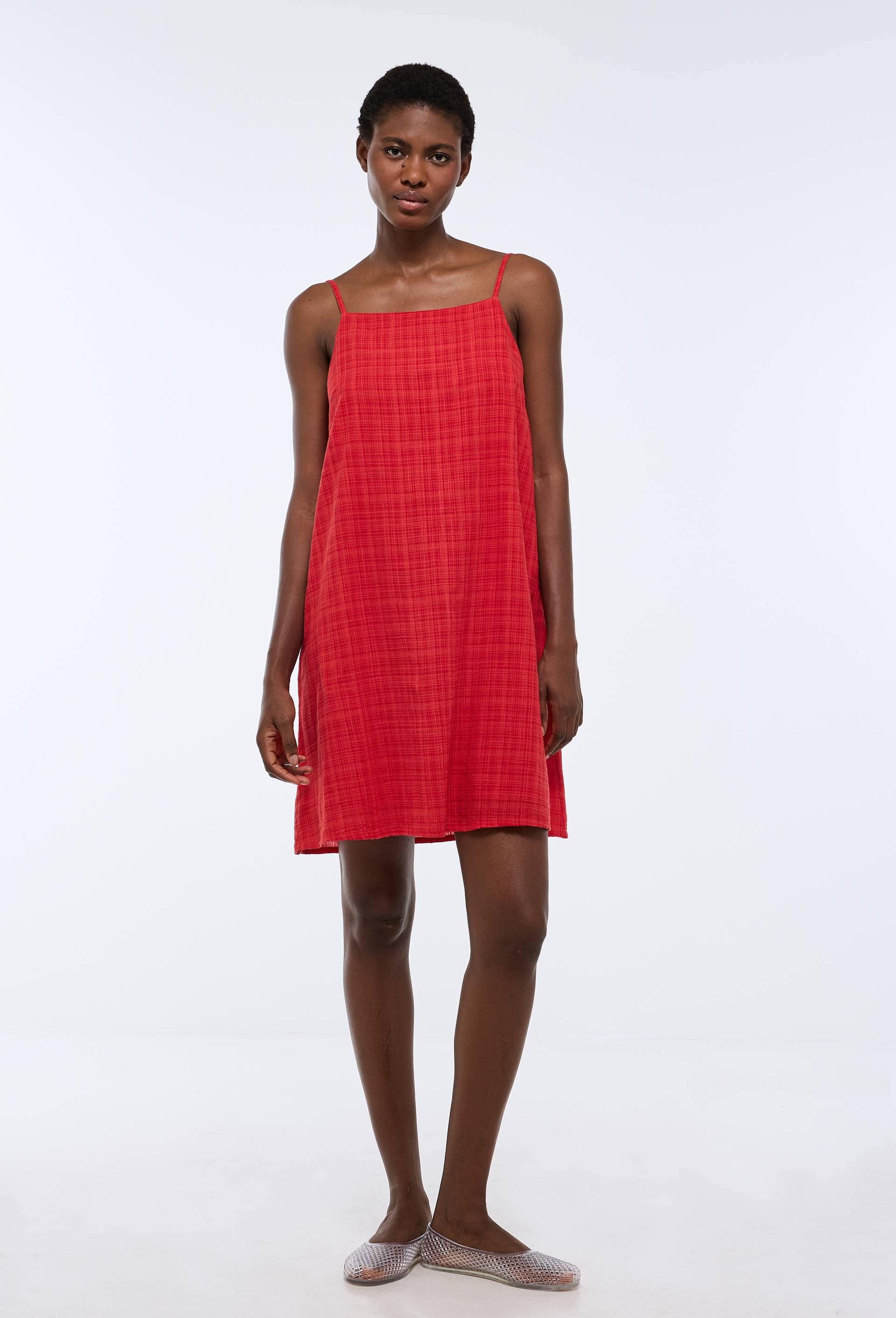 Robe de plage en coton BIO GOTS, Rouge, large image number 0