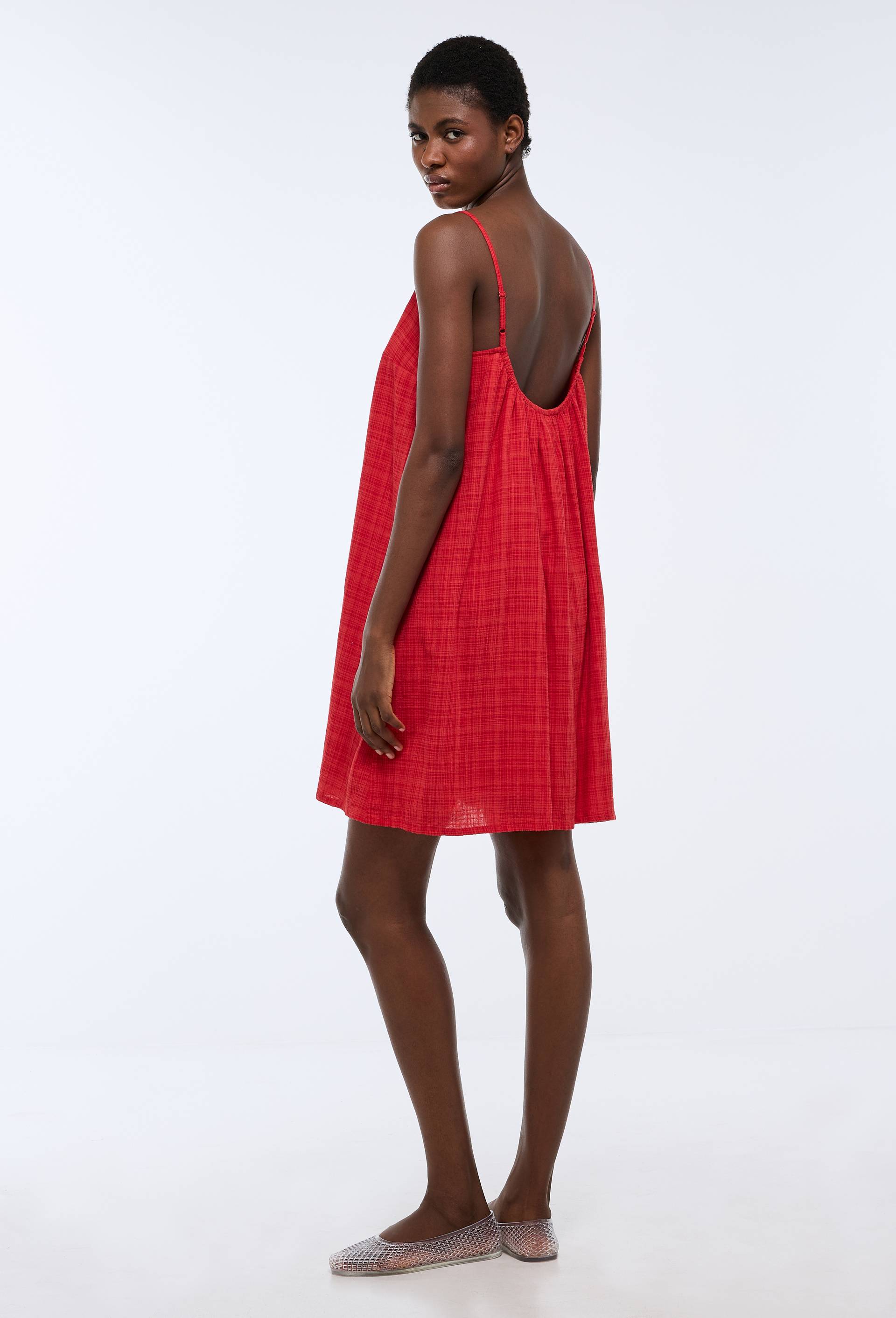 Robe de plage en coton BIO GOTS, Rouge, large image number 1
