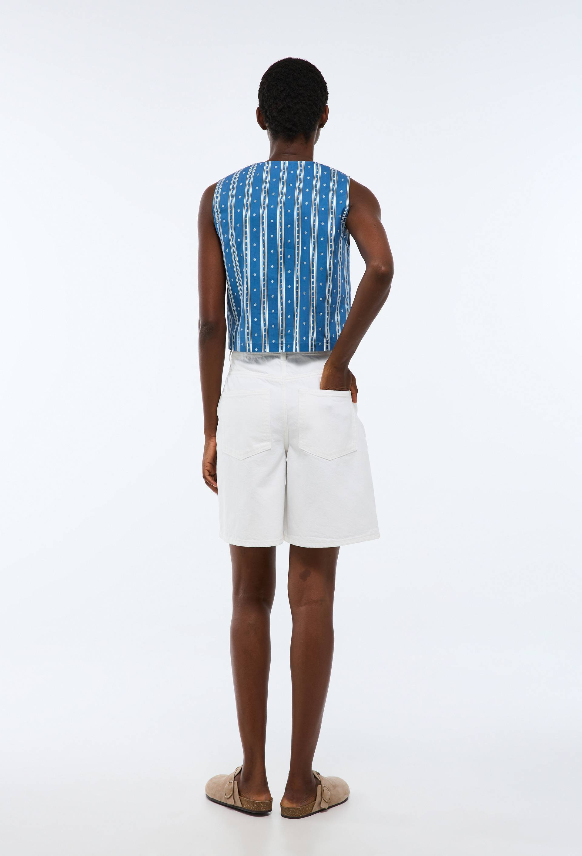 Short en denim, Blanc, large image number 1.0