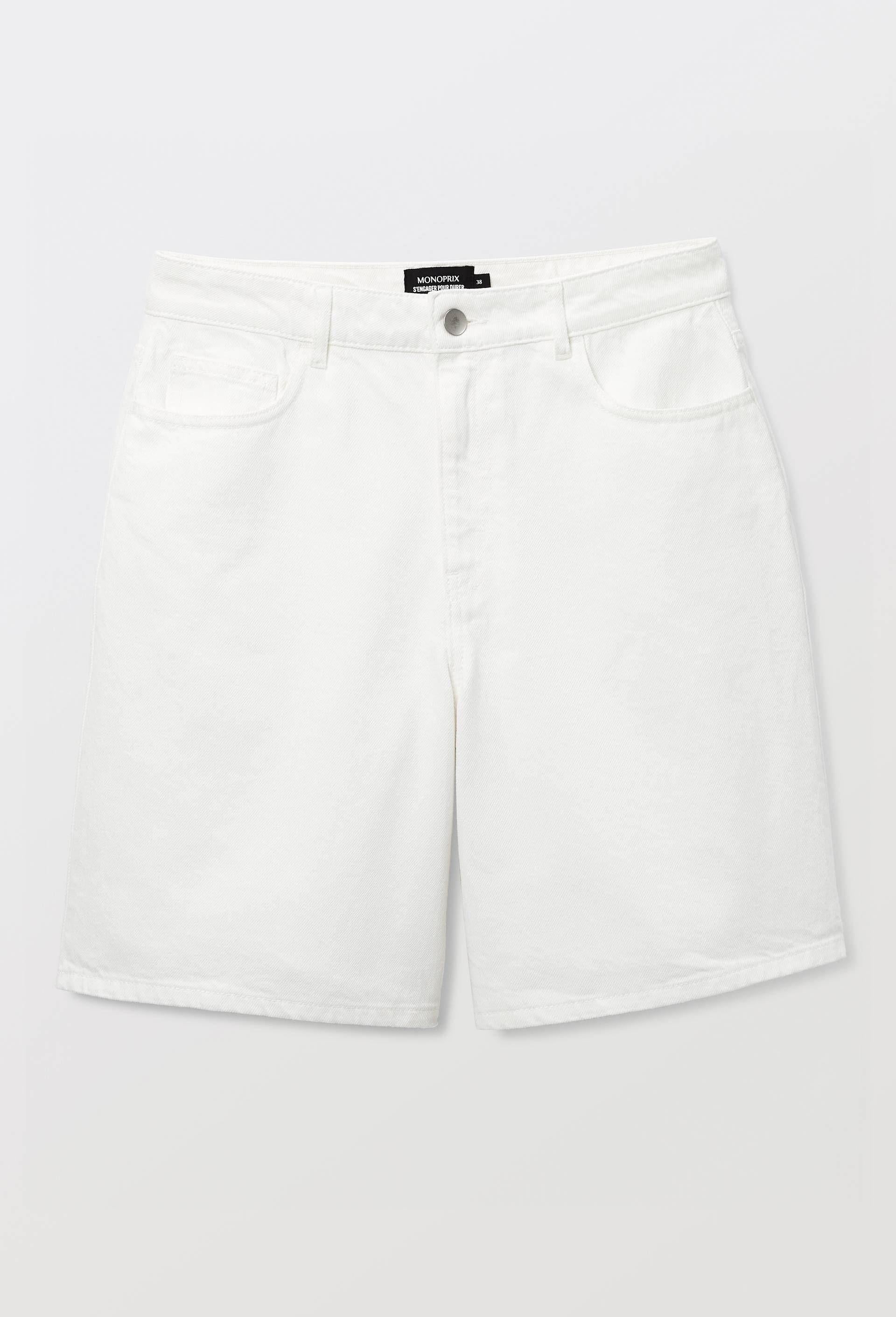 Short en denim, Blanc, large image number 2