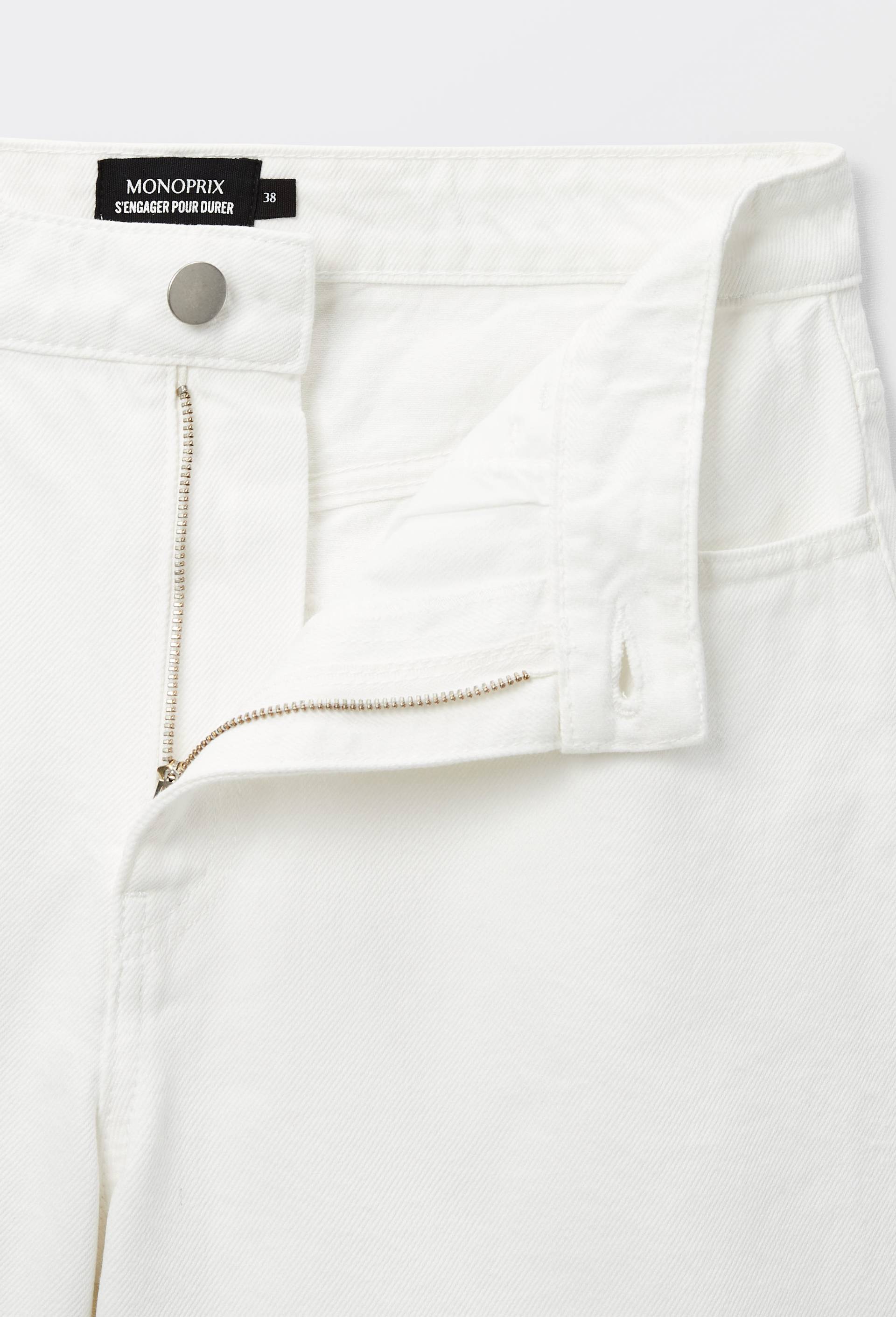 Short en denim, Blanc, large image number 3