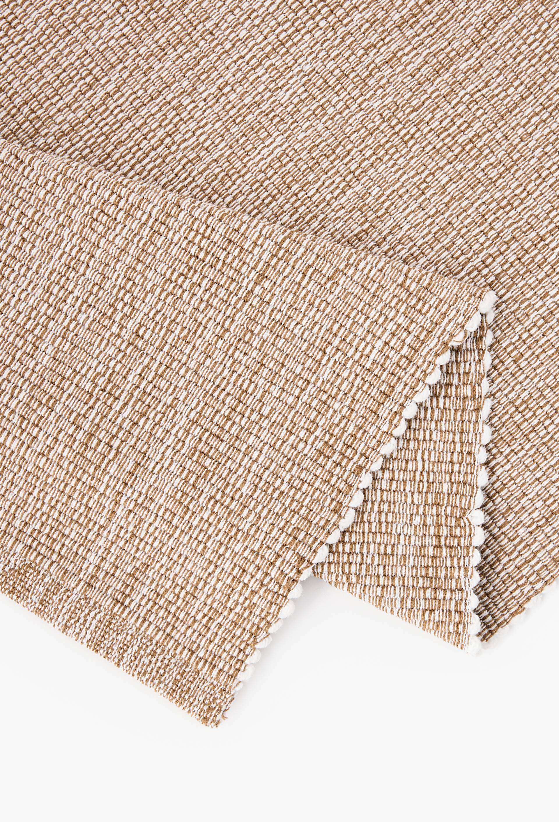 Tapis de salle de bain en coton, Beige, large image number 1.0