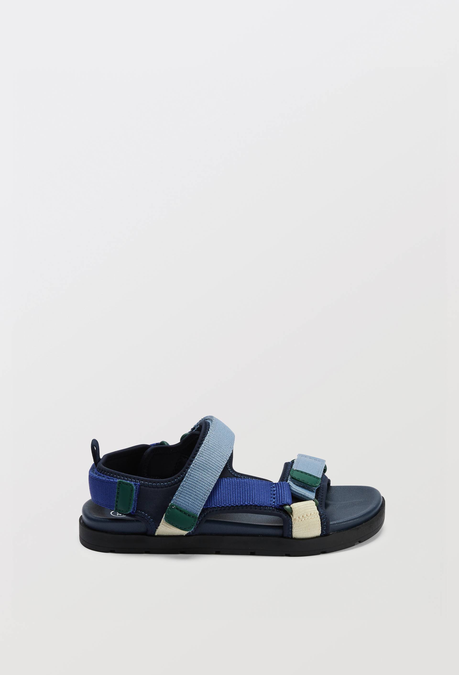 Sandales avec semelles en cuir, Bleu, large image number 1