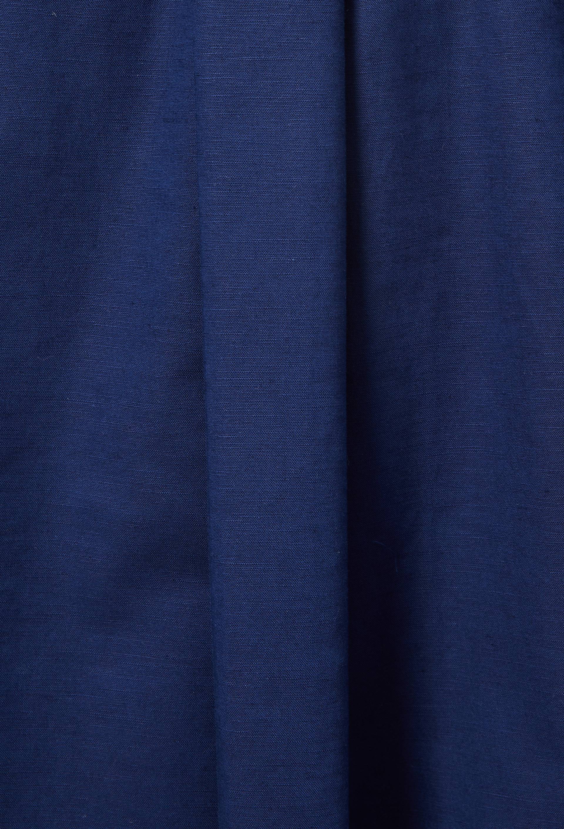 Jupe midi unie contenant du lin, Bleu fonc&eacute;, large image number 5.0