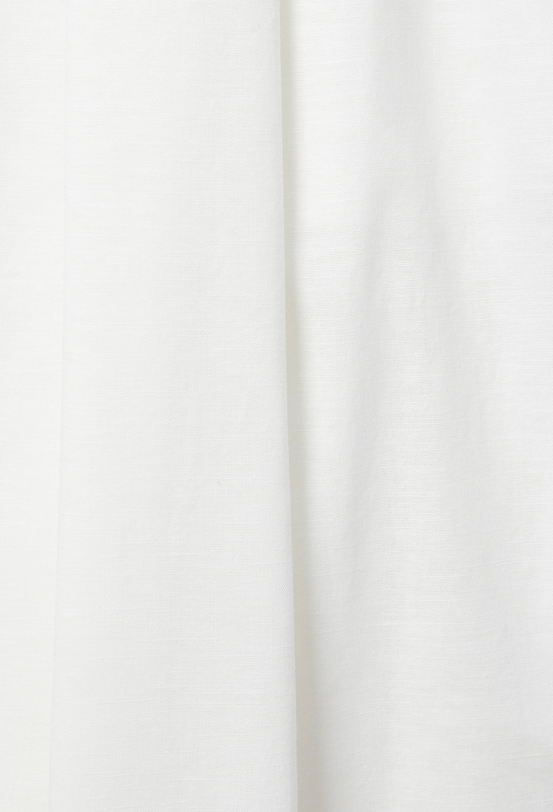 Jupe midi unie contenant du lin, Blanc, large image number 5.0