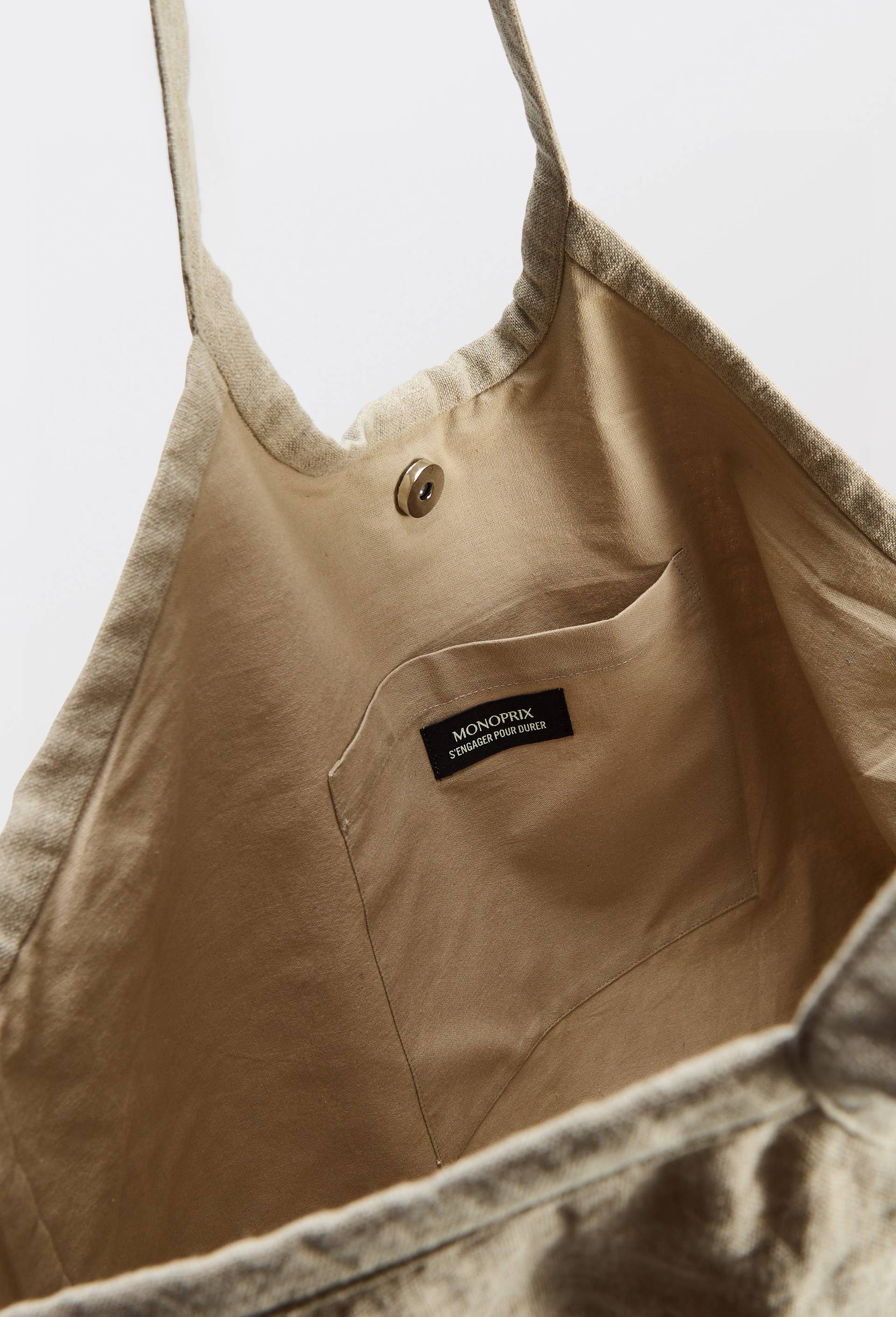 Cabas uni, Beige clair, large image number 2