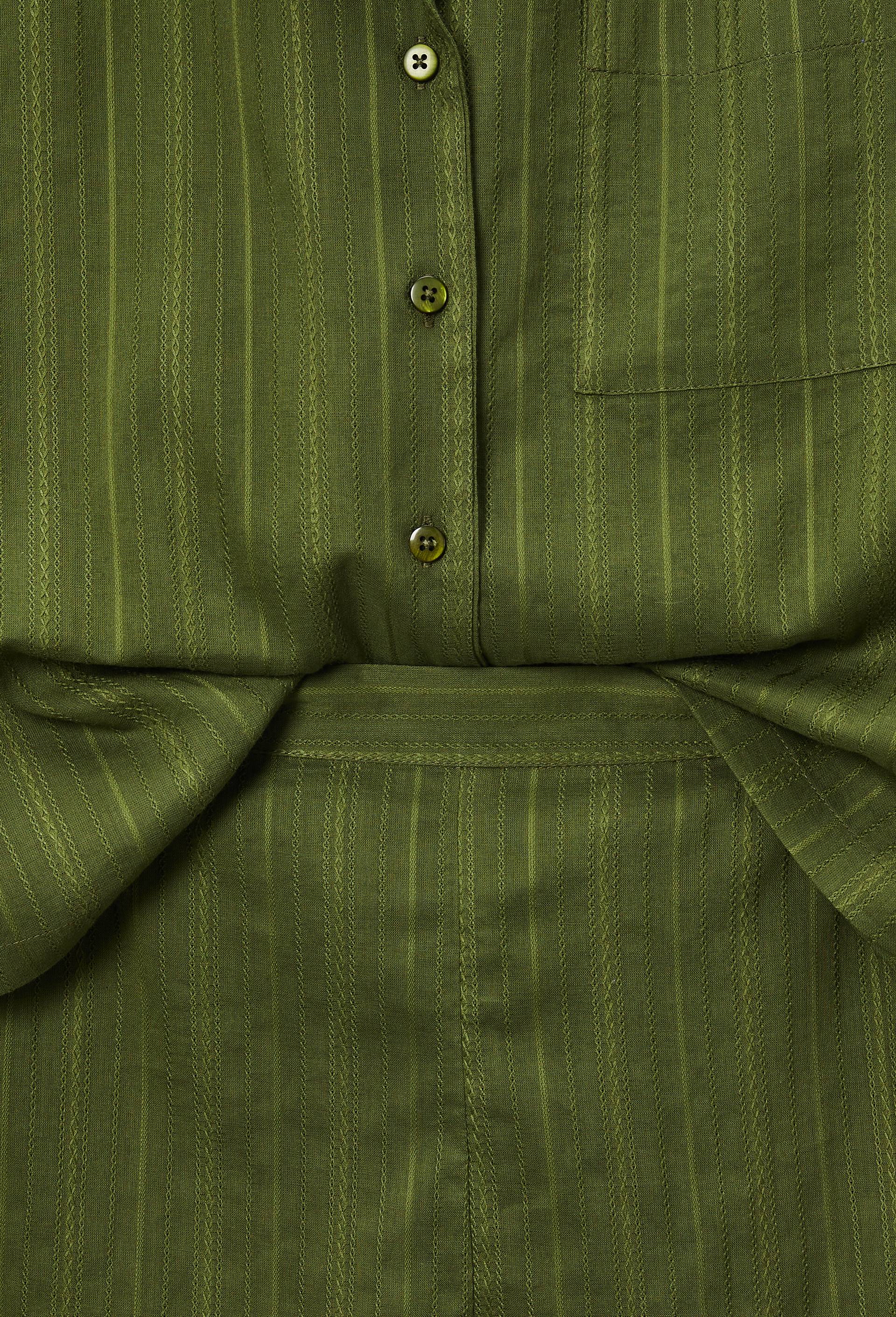 Pyjashort manches courtes uni en coton BIO GOTS, Vert fonc&eacute;, large image number 3