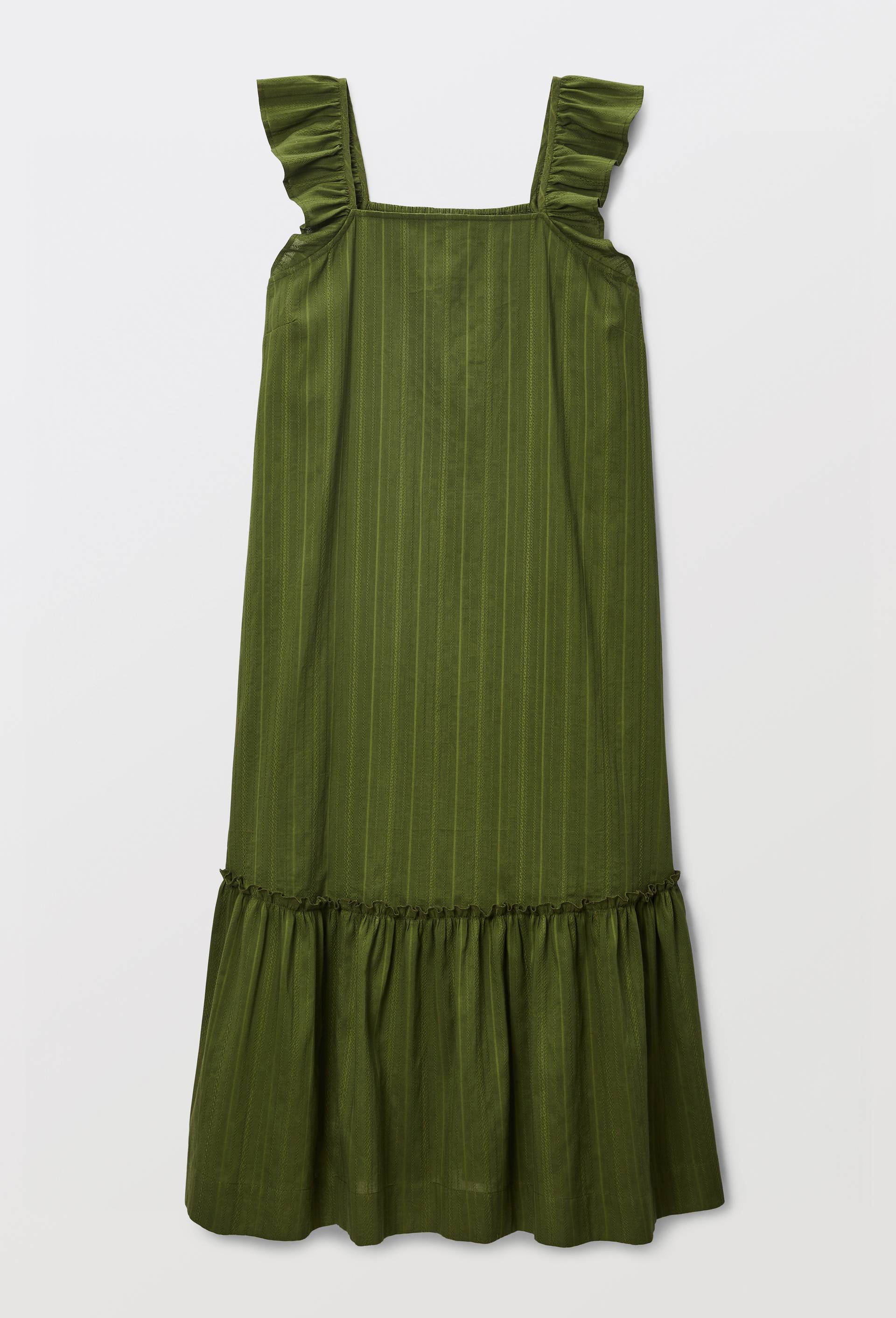 Chemise de nuit unie en coton bio GOTS, Vert fonc&eacute;, large image number 3.0