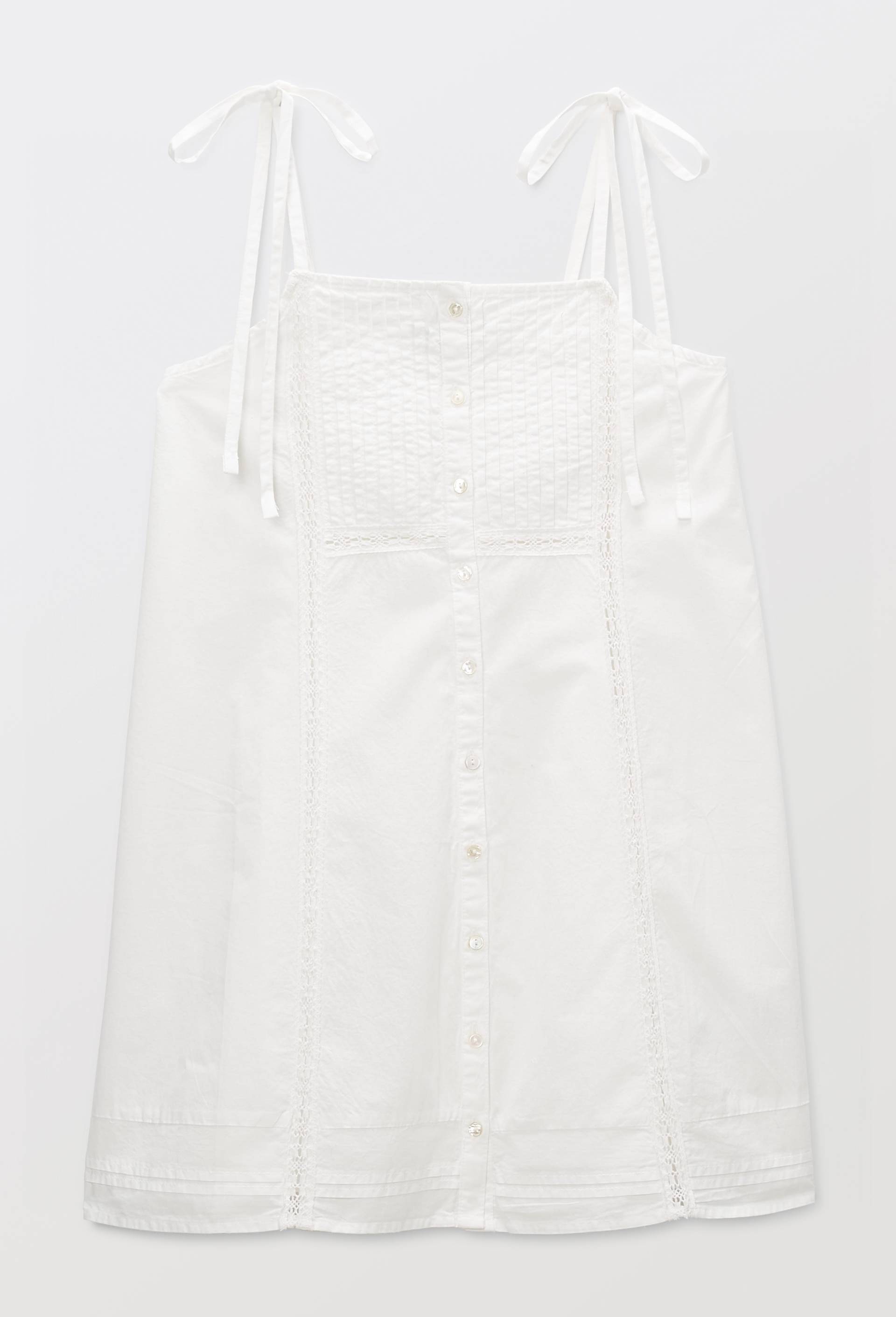 Chemise de nuit unie en coton, Blanc, large image number 3