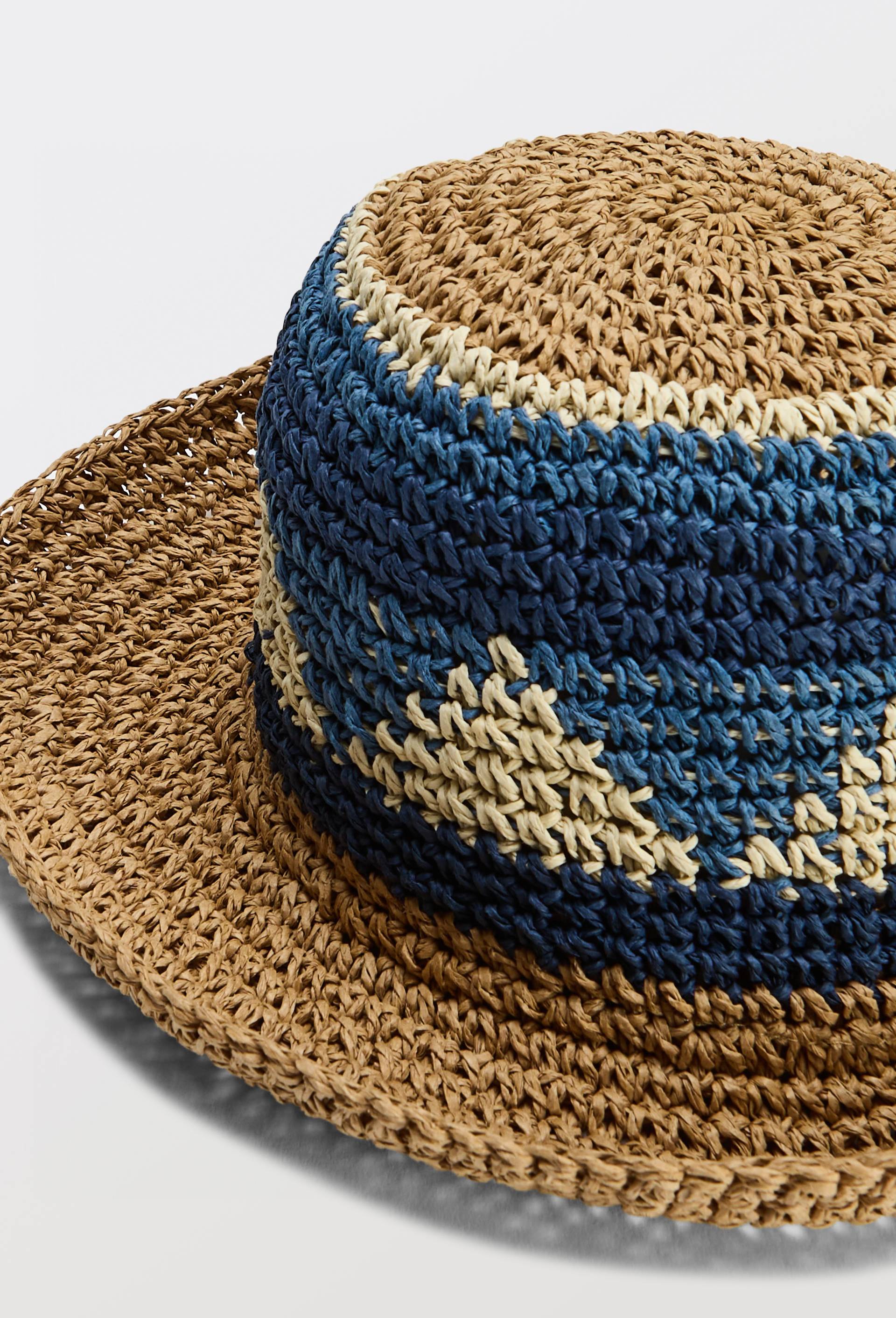 Chapeau cloche &agrave; rayures, Bleu, large image number 1.0